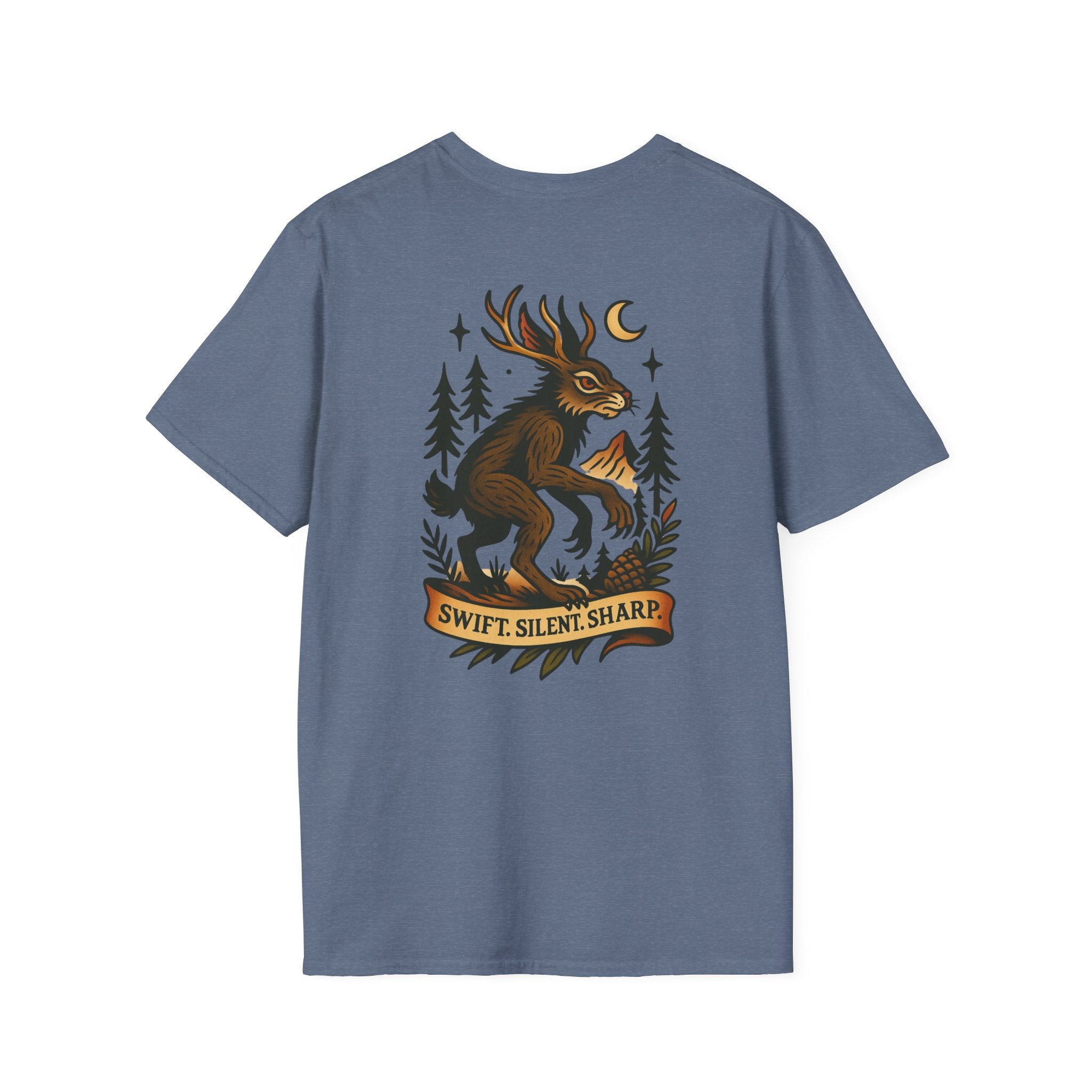 Jackalope Adventure Retro Graphic Tee | Cryptozoology Unisex Softstyle T-Shirt