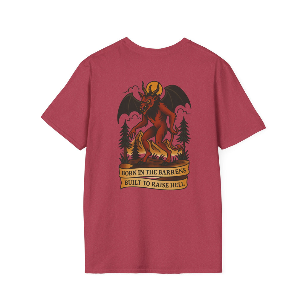 Jersey Devil Adventure Retro Graphic Tee | Cryptozoology Unisex Softstyle T-Shirt