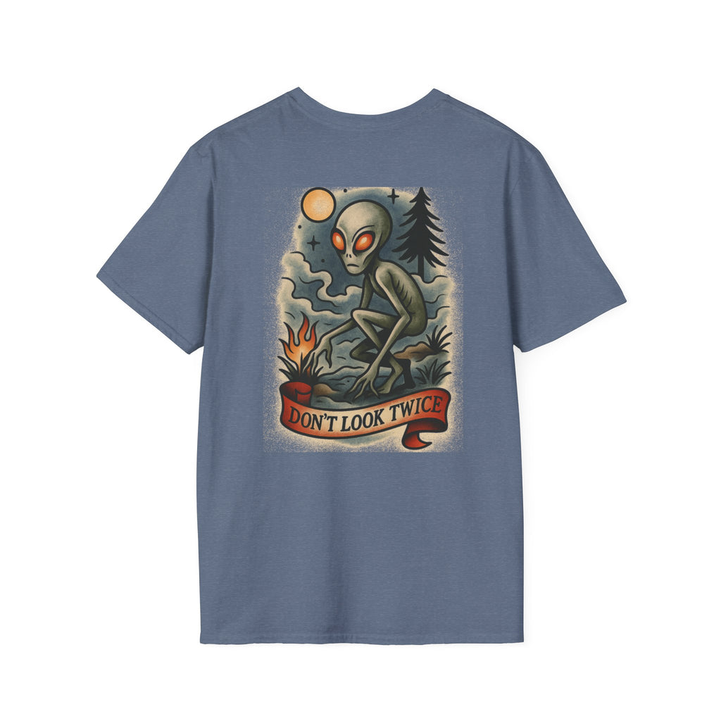 Dover Demon Adventure Retro Graphic Tee | Cryptozoology Unisex Softstyle T-Shirt