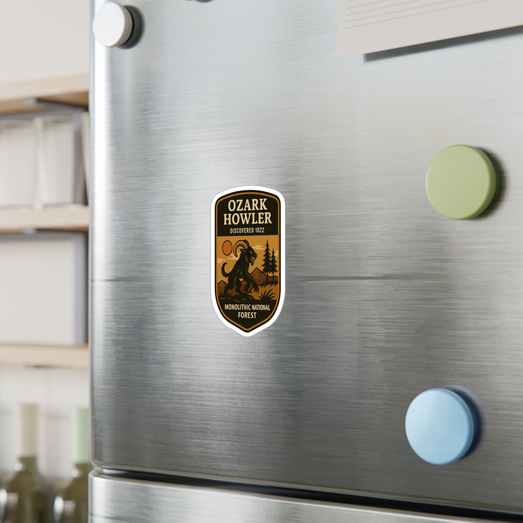 Ozark Howler Patch Logo Kiss-Cut Vinyl Decal | Monolithic National Forest