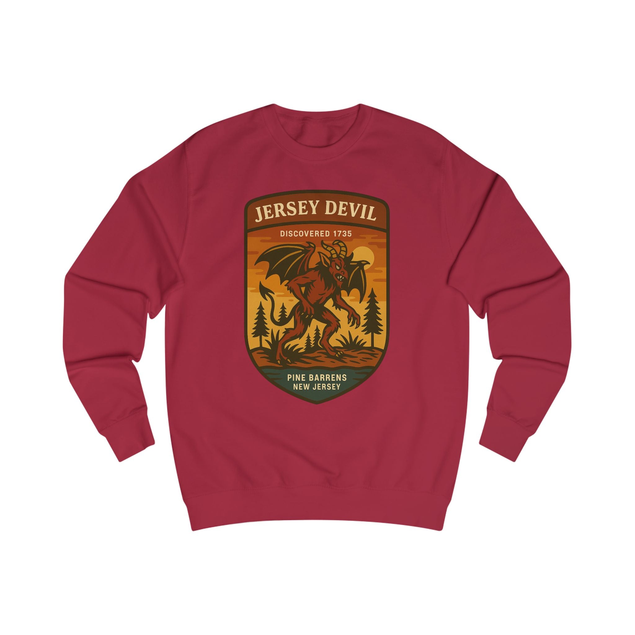 Jersey Devil Adventure Unisex Sweatshirt | Retro National Park Style