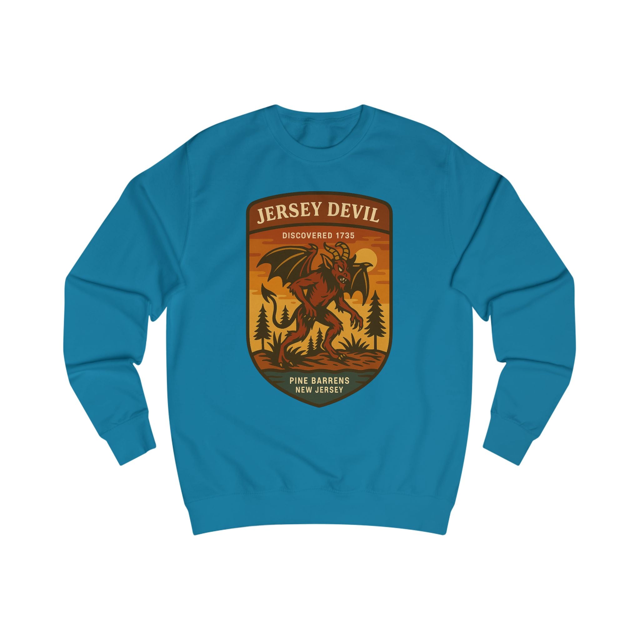 Jersey Devil Adventure Sweatshirt | Retro National Park Cryptid
