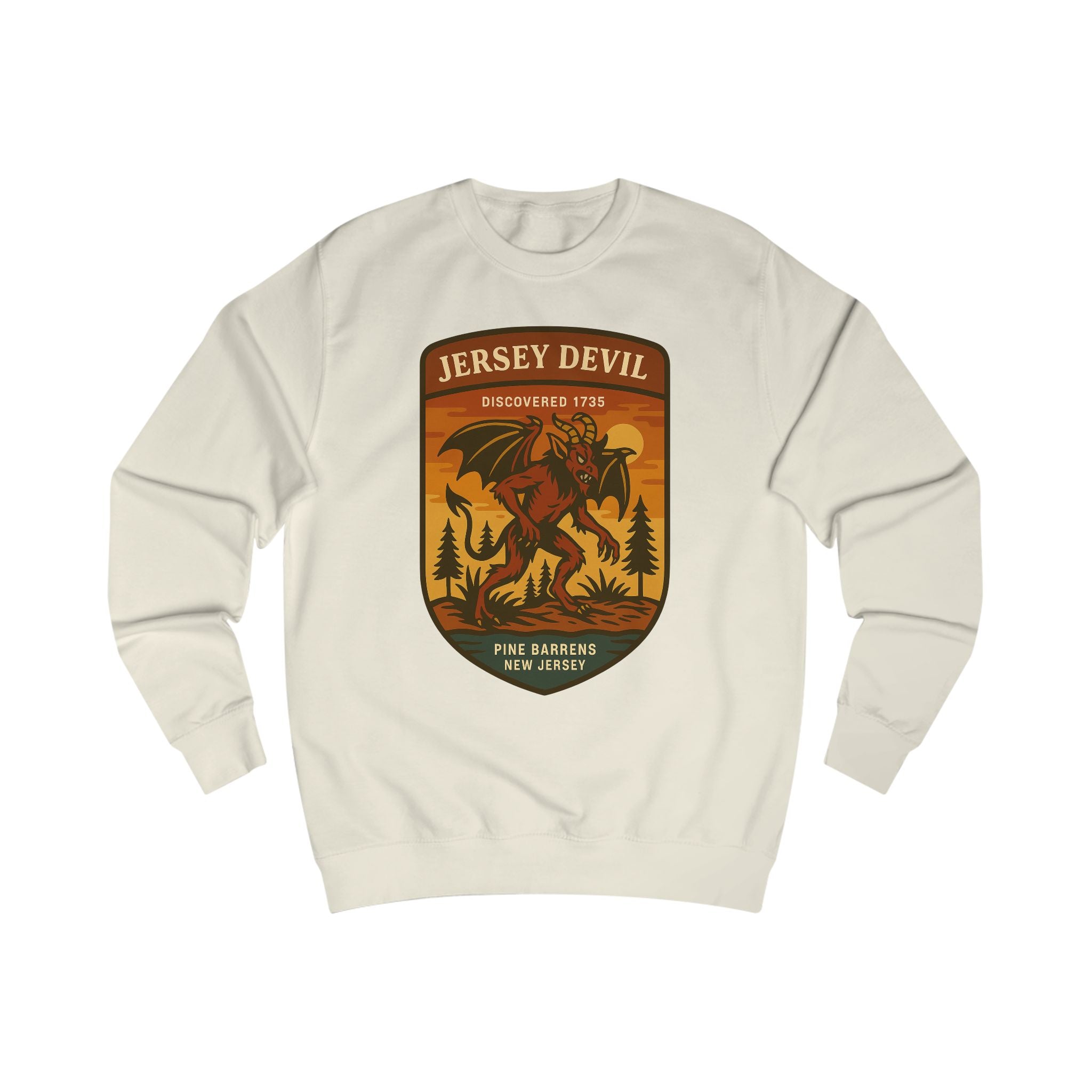 Jersey Devil Adventure Sweatshirt | Retro National Park Cryptid