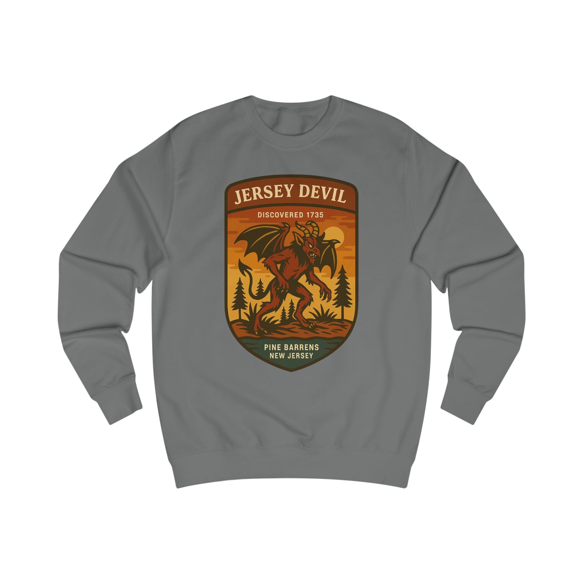 Jersey Devil Adventure Unisex Sweatshirt | Retro National Park Style