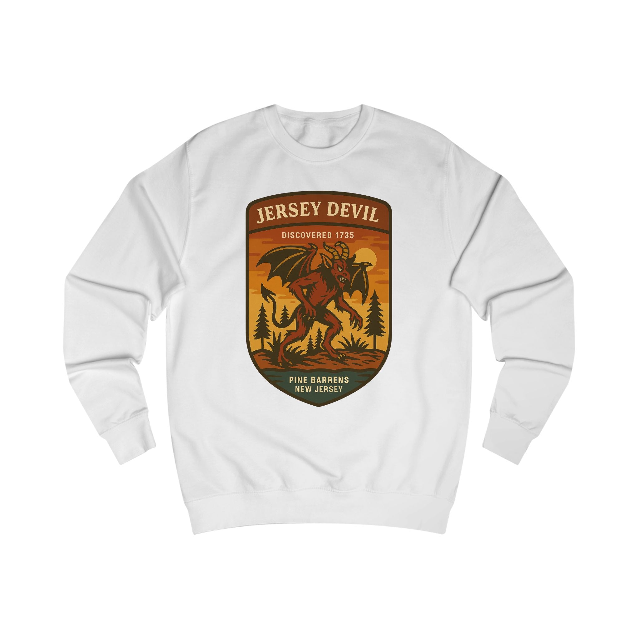 Jersey Devil Adventure Unisex Sweatshirt | Retro National Park Style