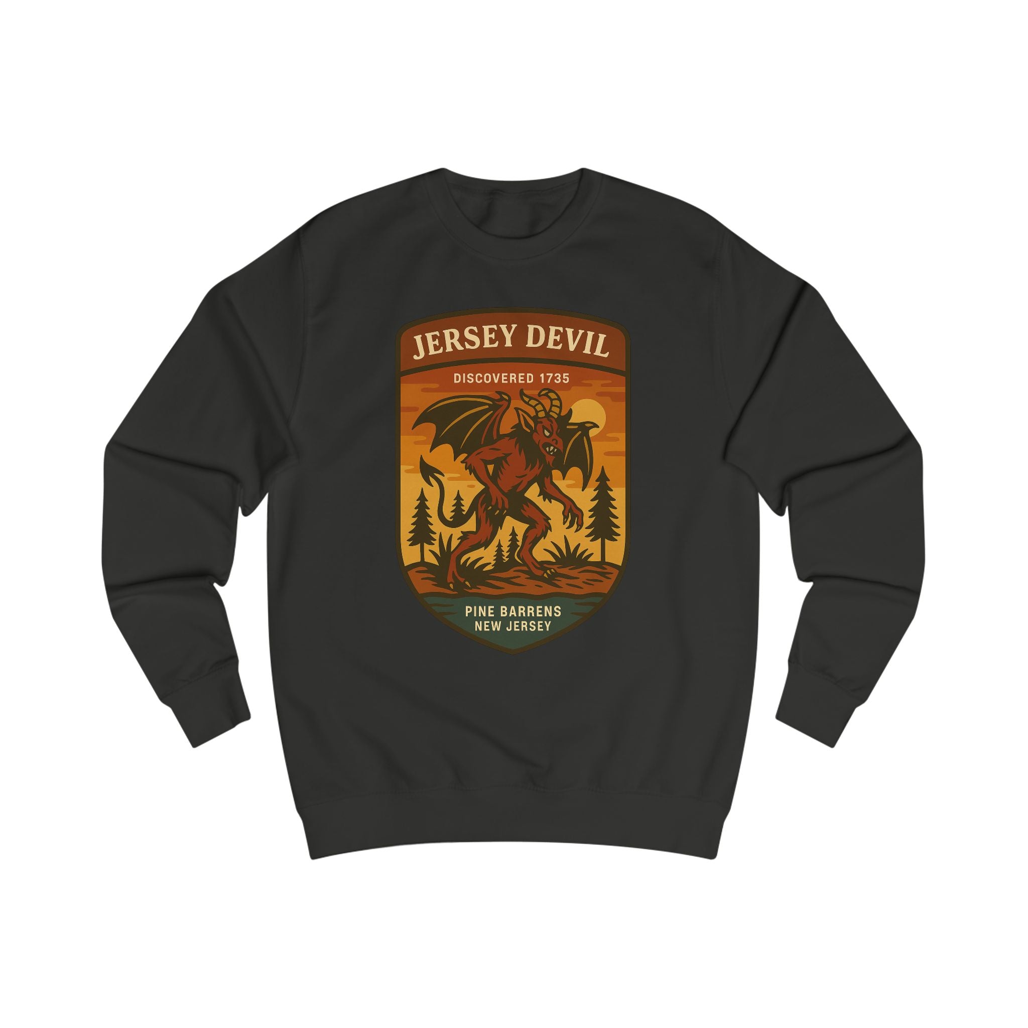 Jersey Devil Adventure Sweatshirt | Retro National Park Cryptid