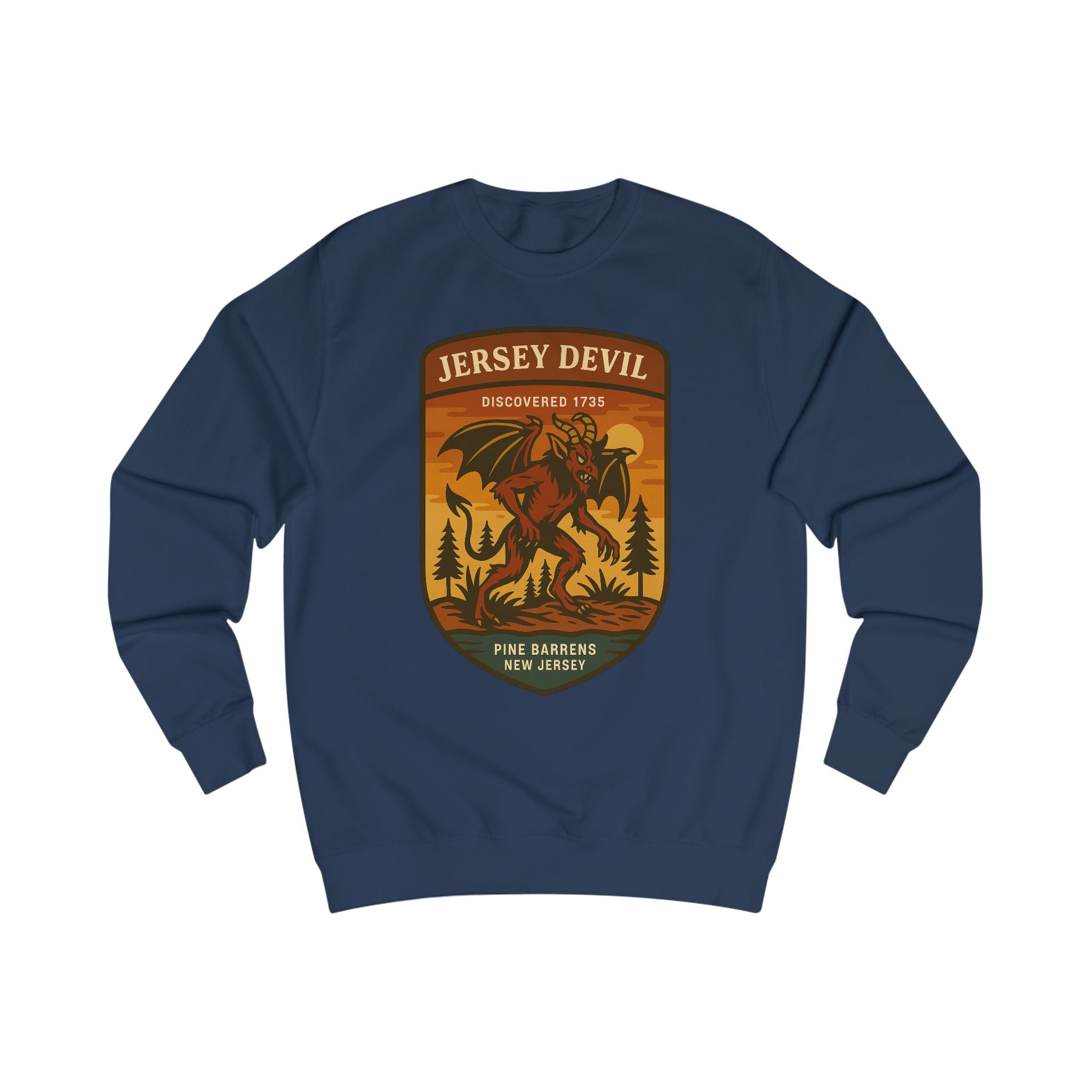 Jersey Devil Adventure Sweatshirt | Retro National Park Cryptid