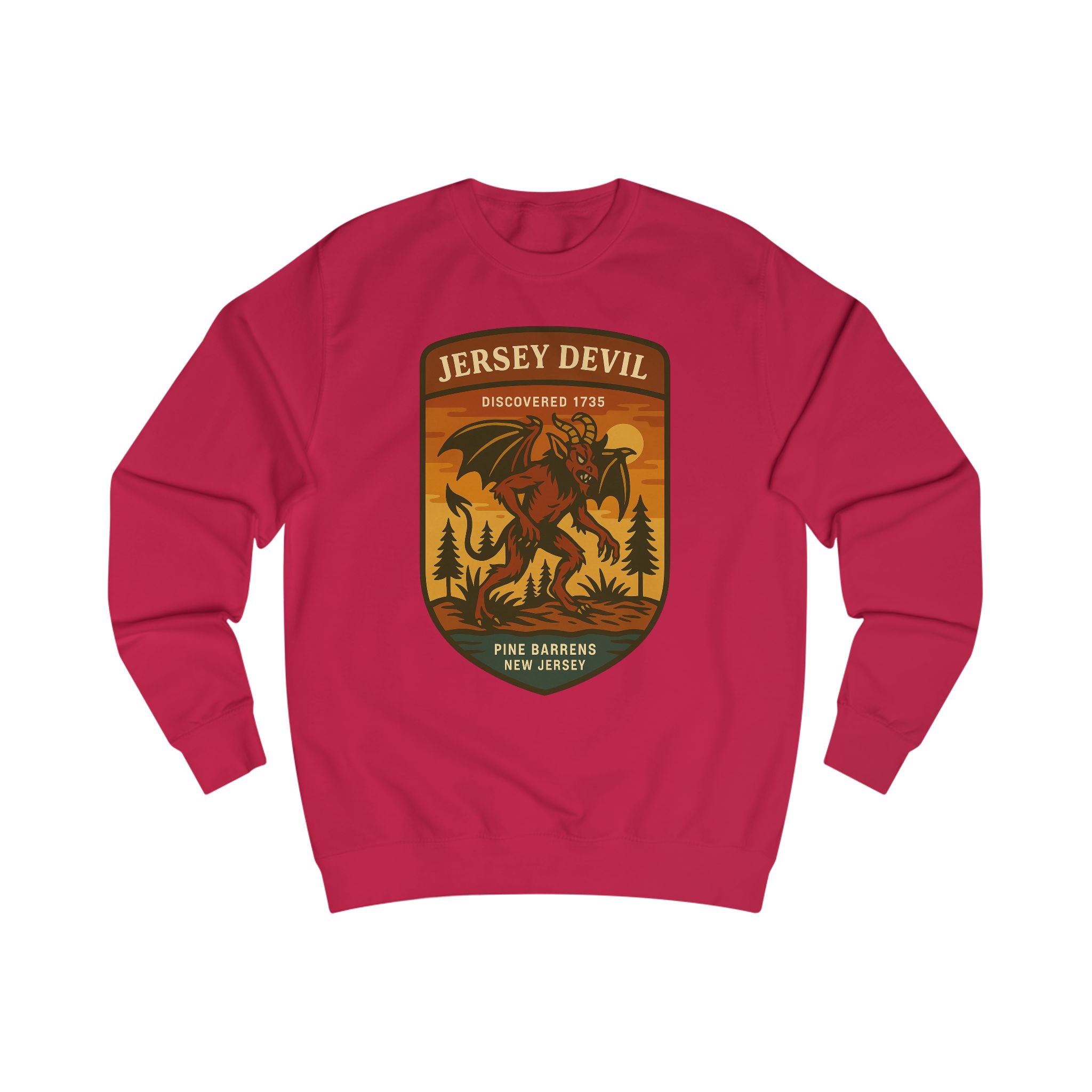 Jersey Devil Adventure Sweatshirt | Retro National Park Cryptid