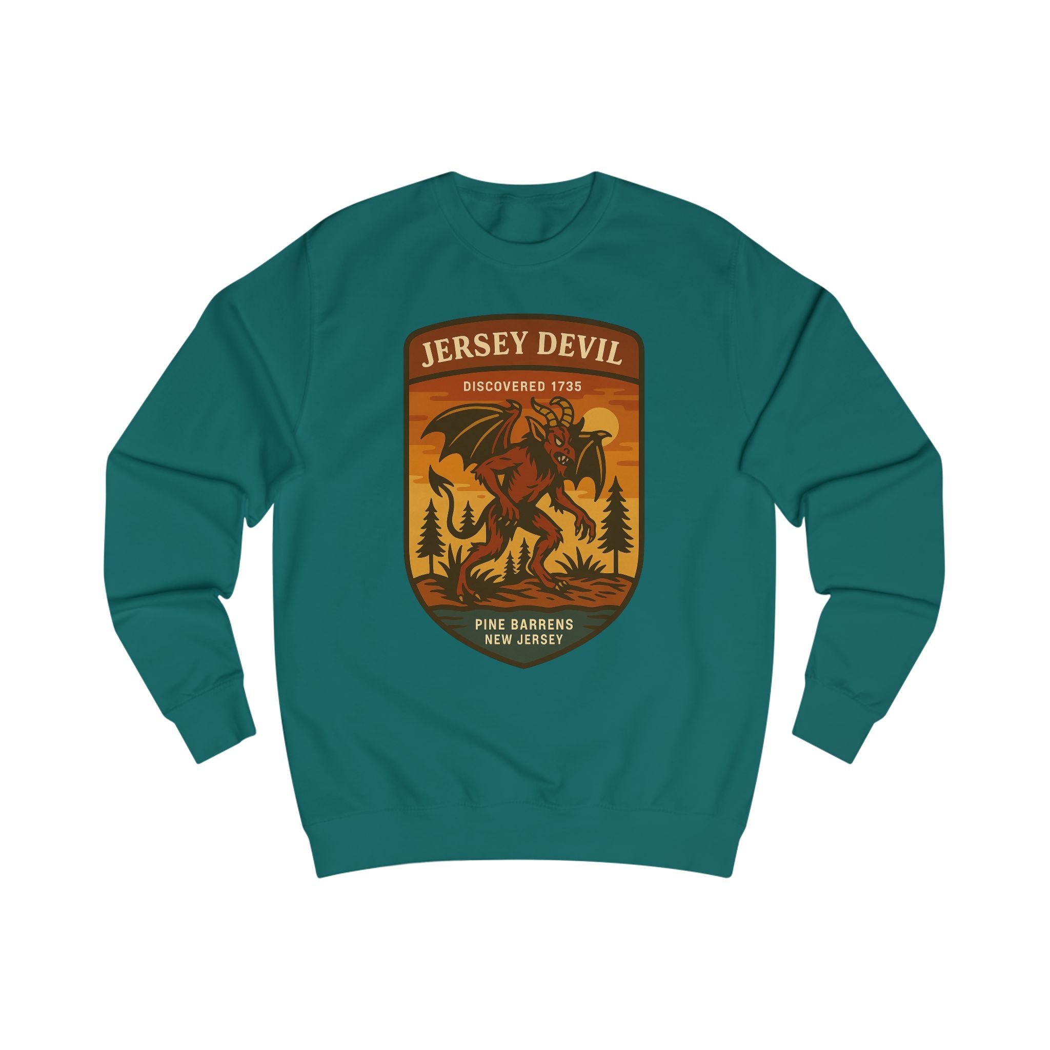 Jersey Devil Adventure Unisex Sweatshirt | Retro National Park Style