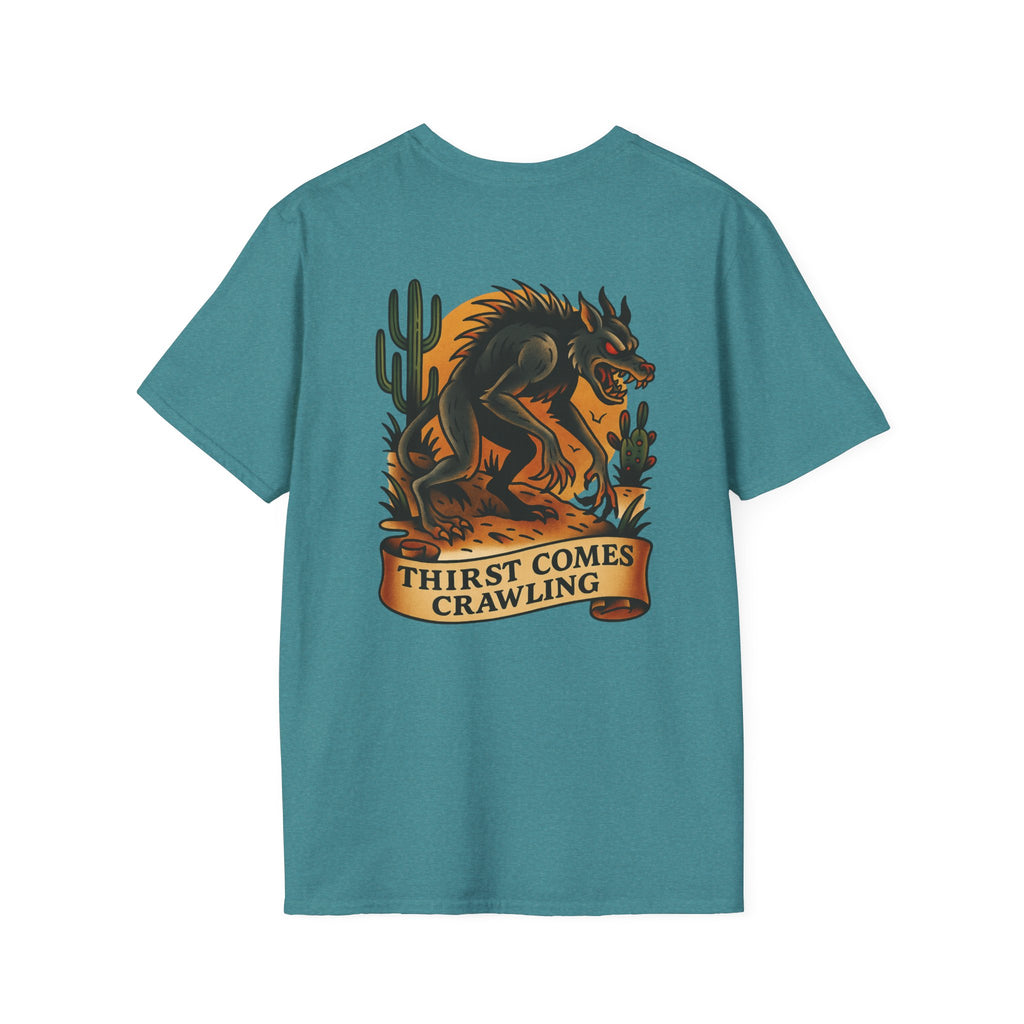Chupacabra Adventure Retro Graphic Tee | Cryptozoology Unisex Softstyle T-Shirt