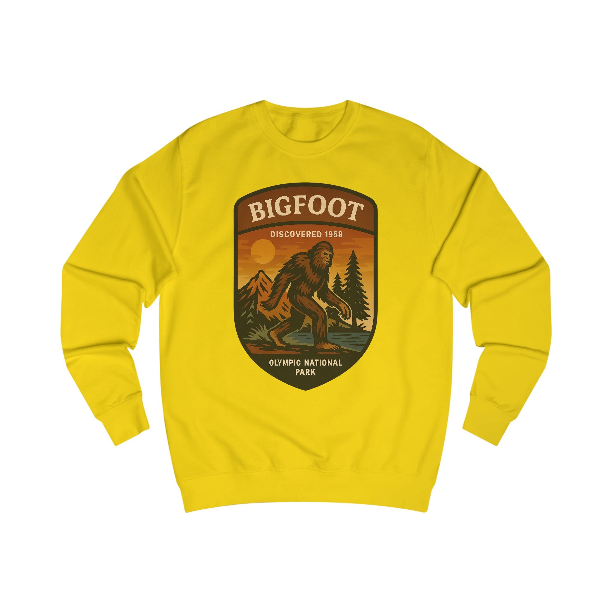 Bigfoot Adventure Sweatshirt | Retro National Park Cryptid