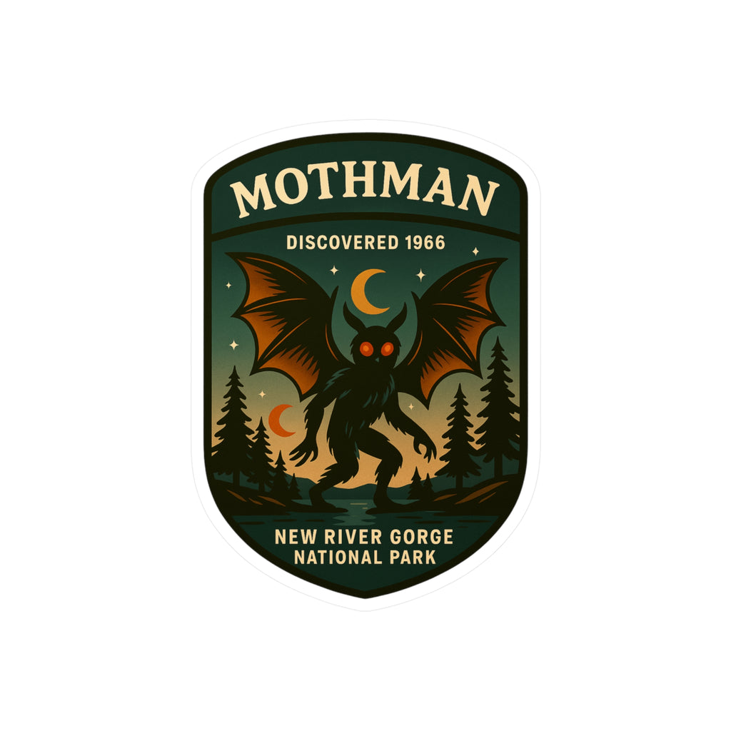 Mothman National Park Patch Sticker | Kiss-Cut Vinyl Decal