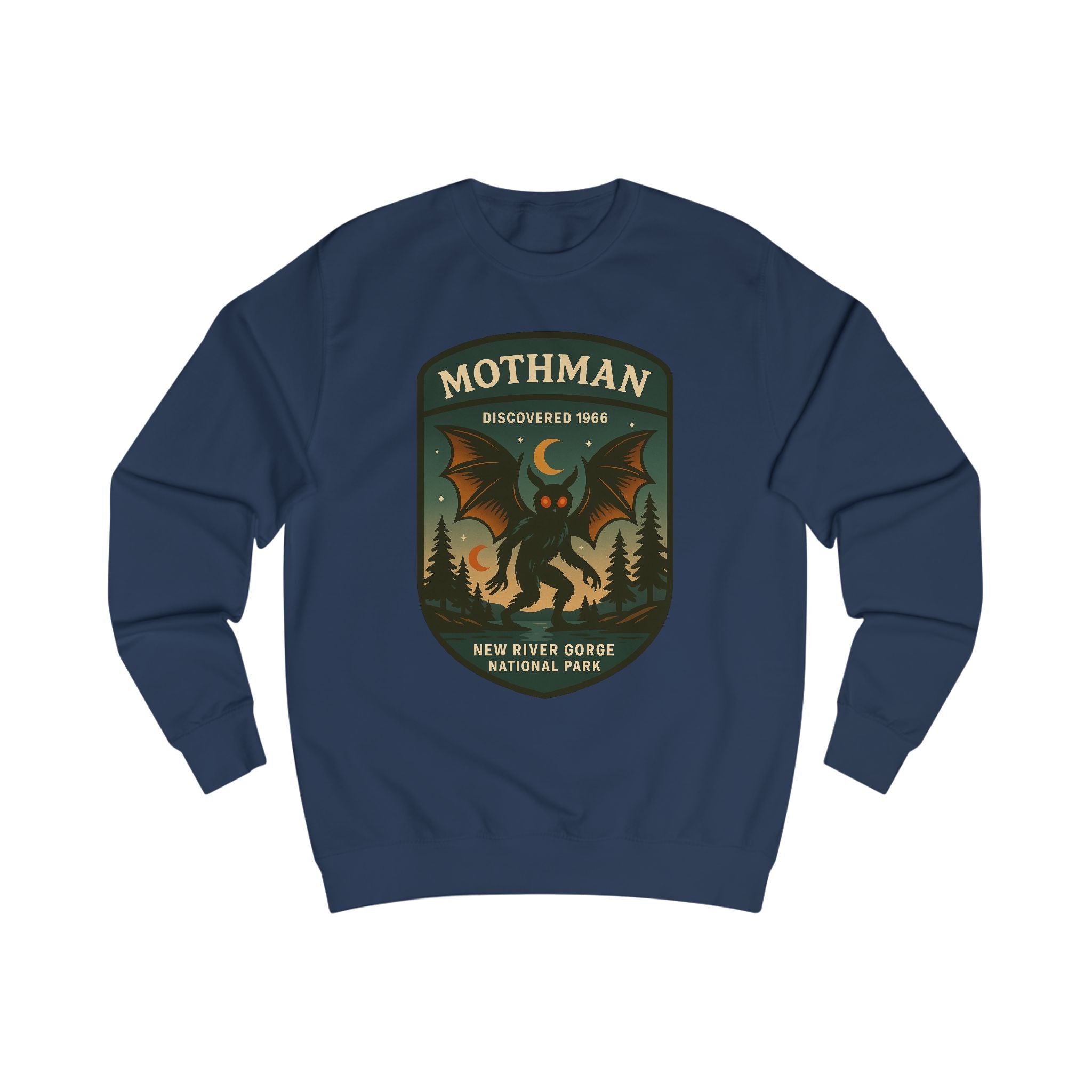 Mothman Adventure Unisex Sweatshirt | Retro National Park Style