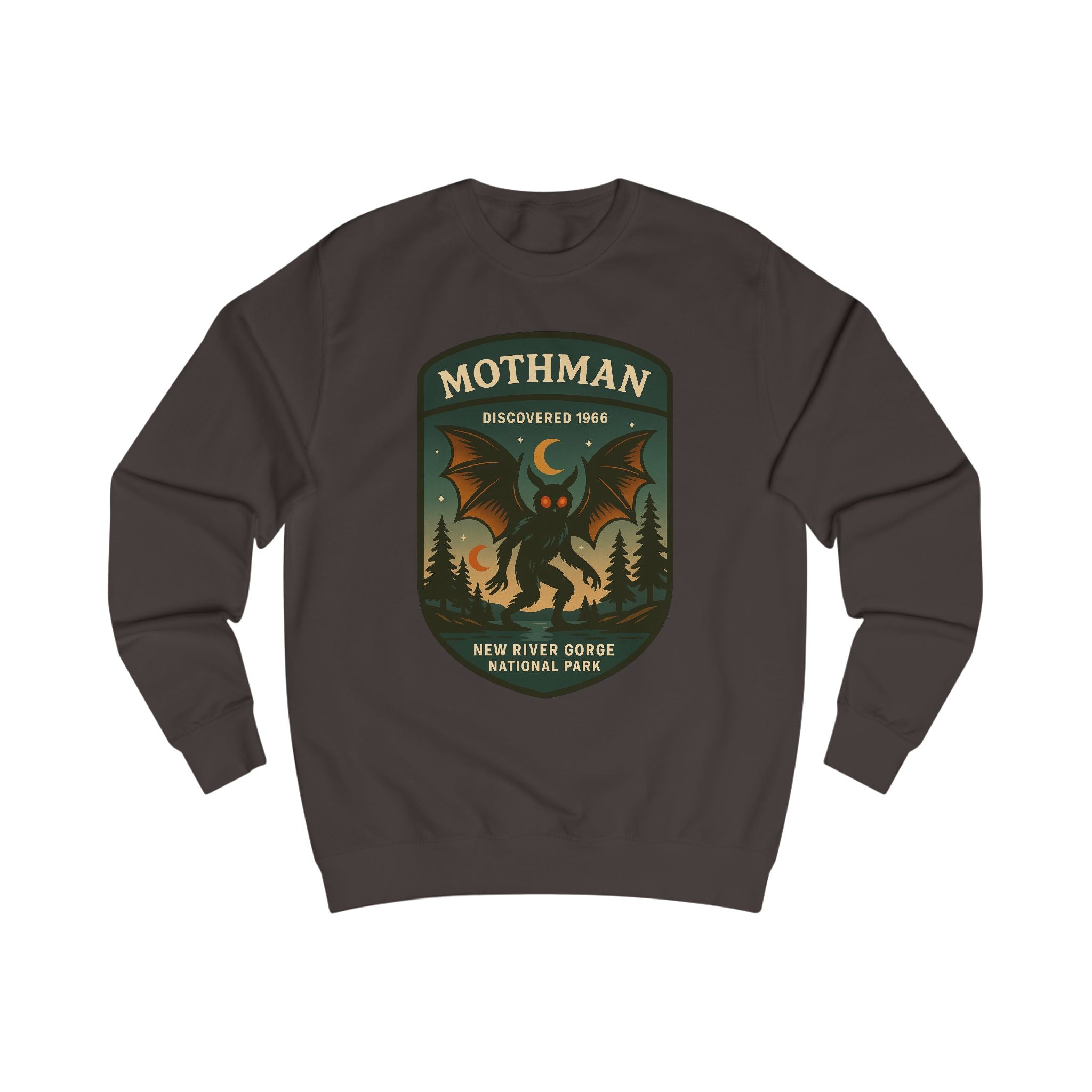 Mothman Adventure Sweatshirt | Retro National Park Cryptid
