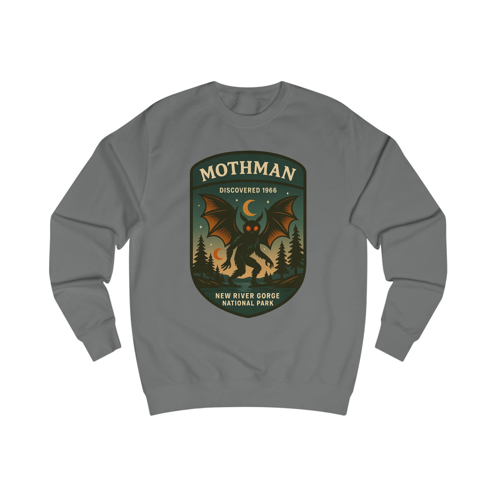 Mothman Adventure Unisex Sweatshirt | Retro National Park Style