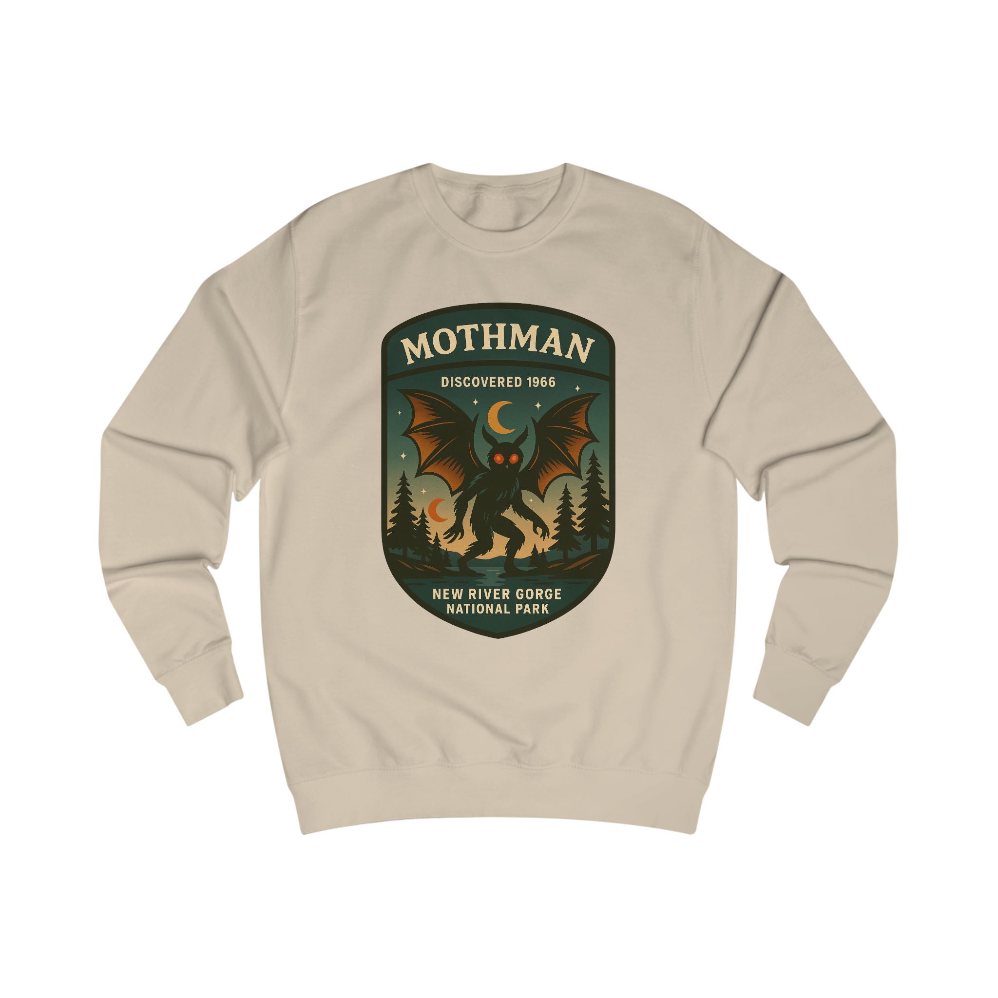 Mothman Adventure Sweatshirt | Retro National Park Cryptid