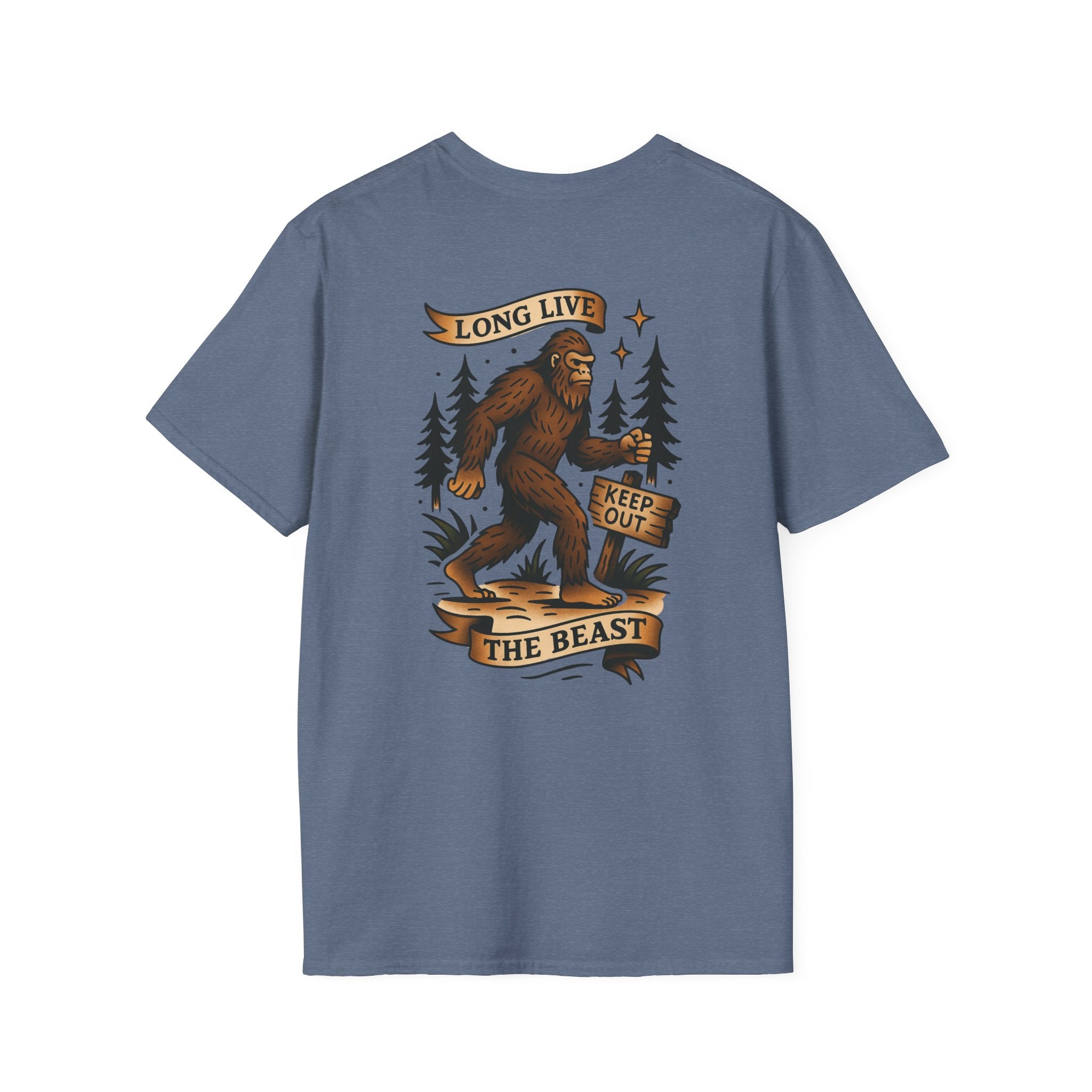 Bigfoot Adventure Retro Graphic Tee | Cryptozoology Unisex Softstyle T-Shirt