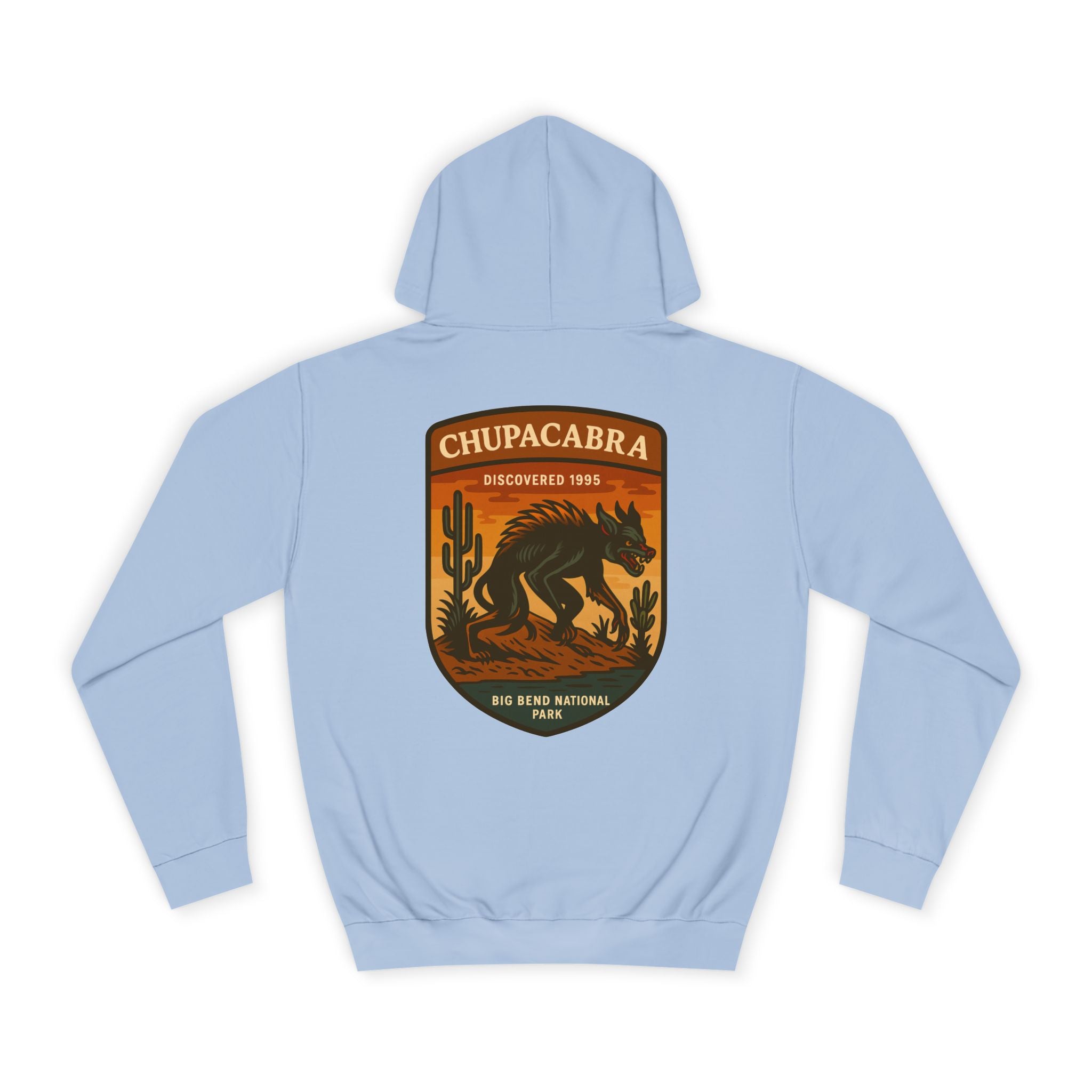 Chupacabra Patch Hoodie | Retro National Park Style