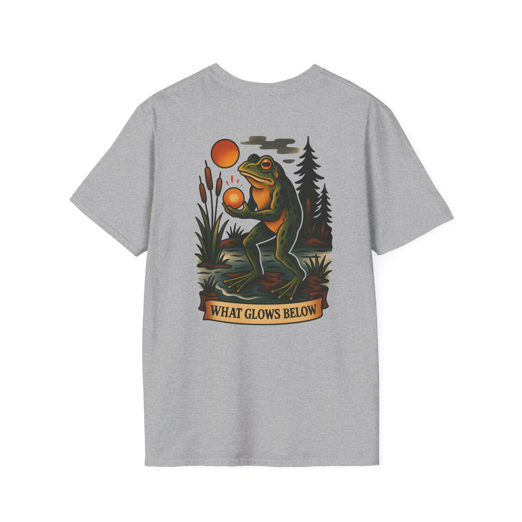 Loveland Frogman Adventure Retro Graphic Tee | Cryptozoology Unisex Softstyle T-Shirt