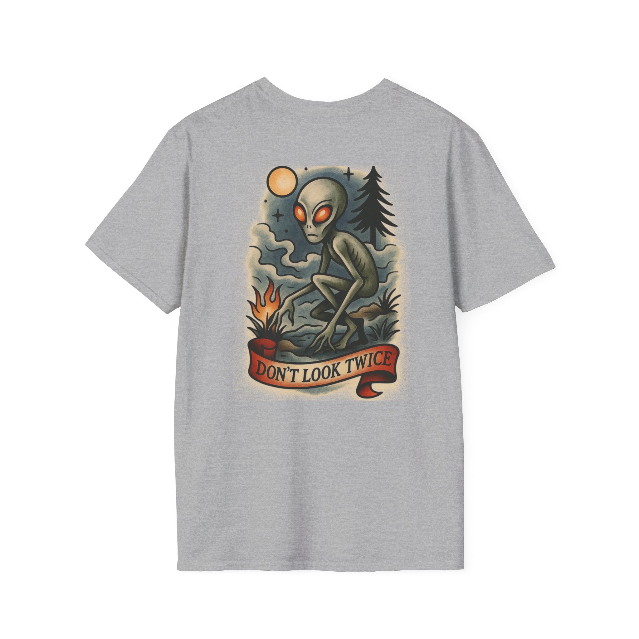 Dover Demon Adventure Retro Graphic Tee | Cryptozoology Unisex Softstyle T-Shirt