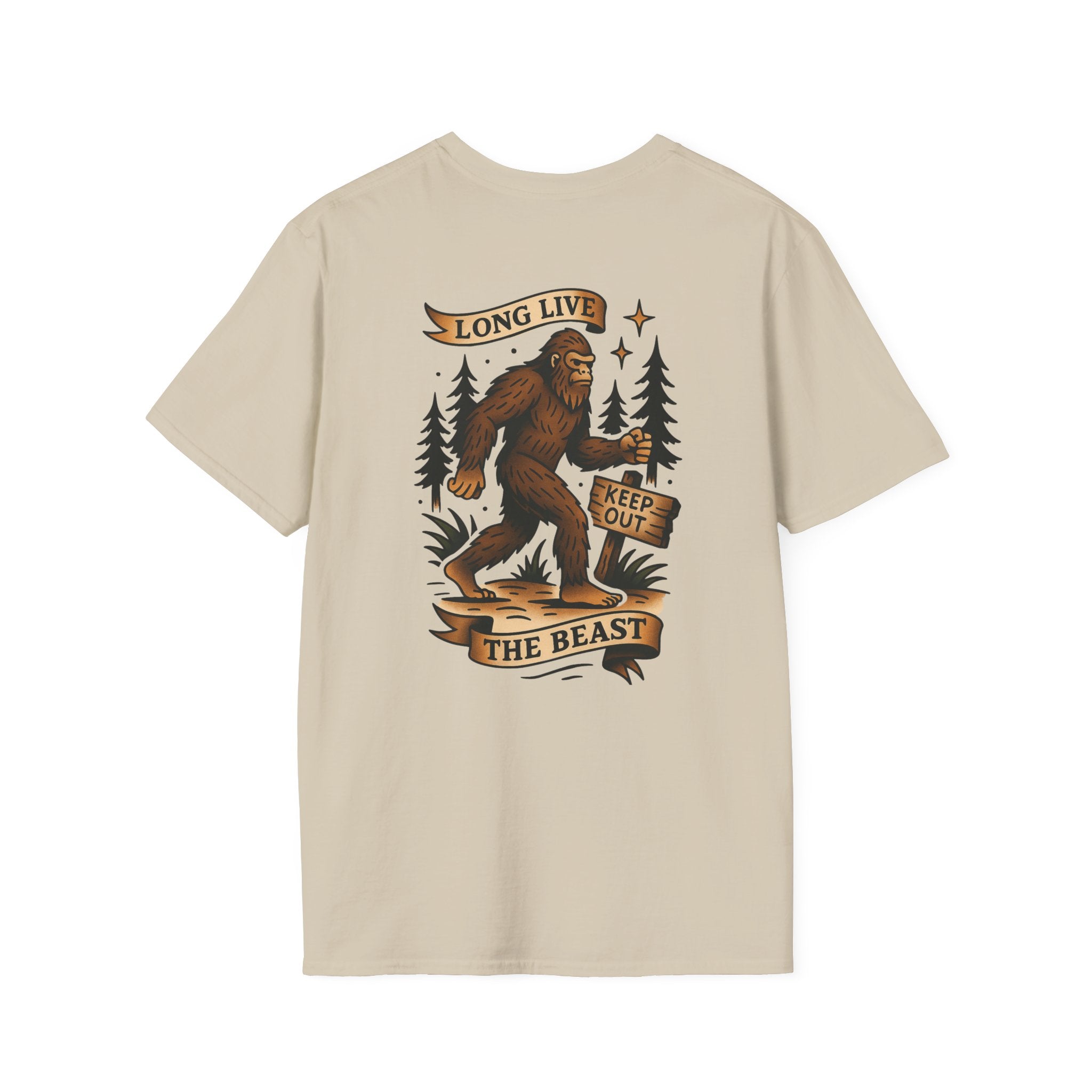Bigfoot Adventure Retro Graphic Tee | Cryptozoology Unisex Softstyle T-Shirt