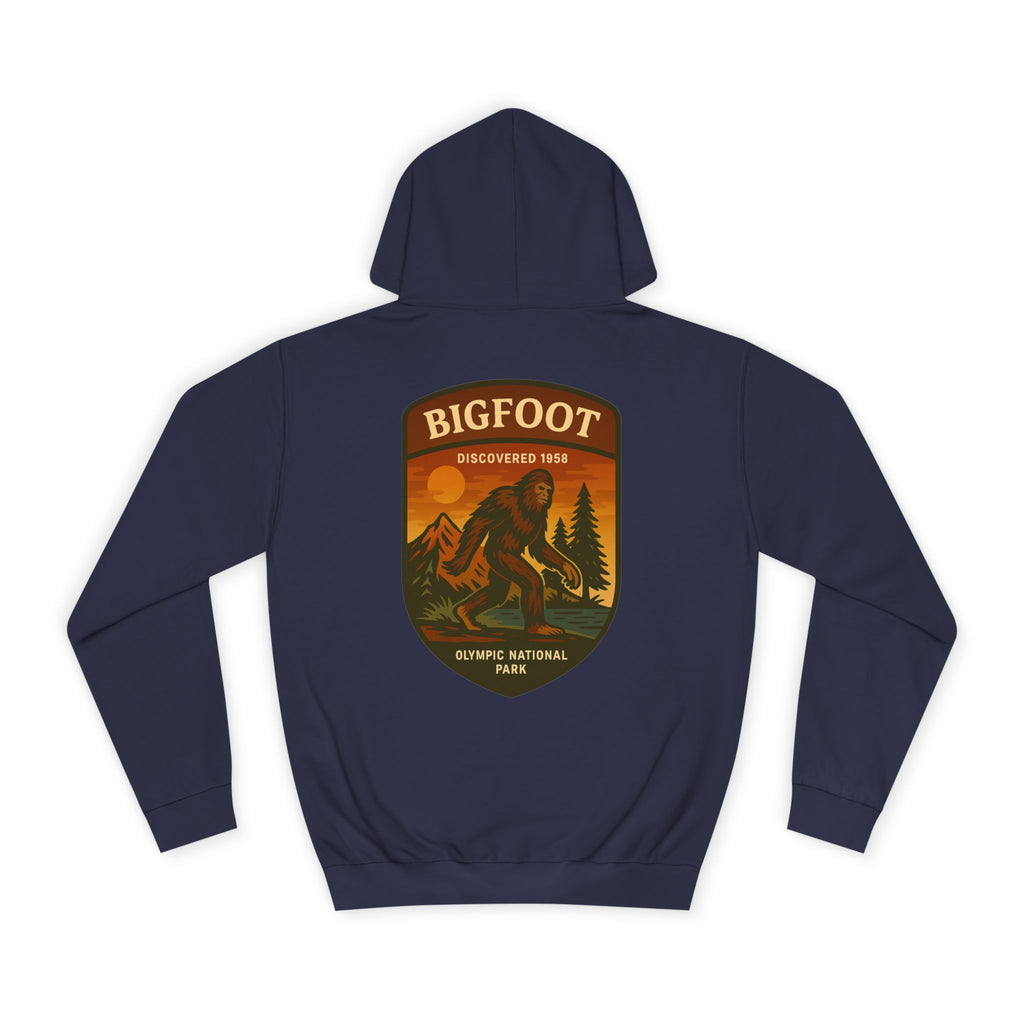 Bigfoot Discovery Patch Hoodie | Retro National Park Style