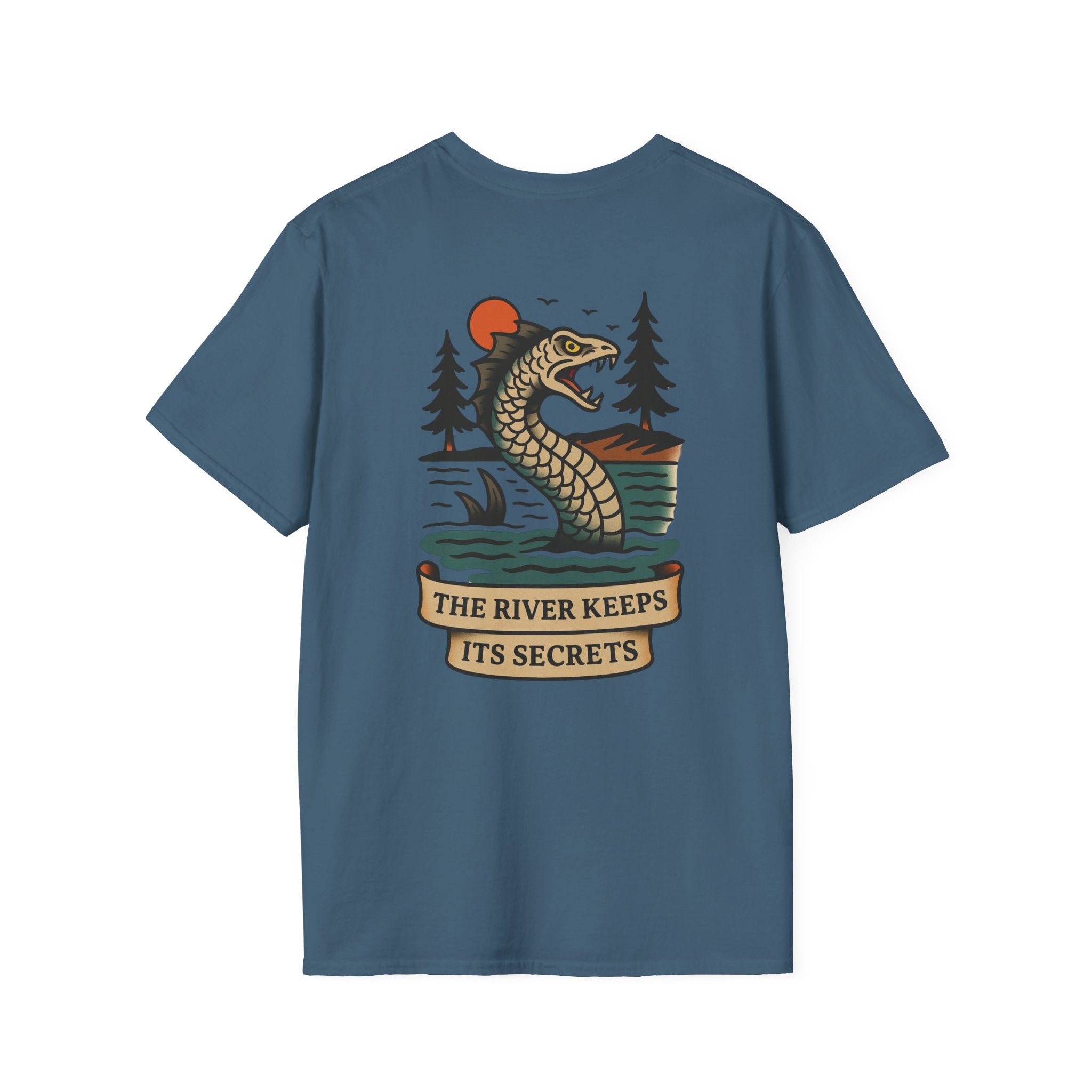 The White River Monster Adventure Retro Graphic Tee | Cryptozoology Unisex Softstyle T-Shirt