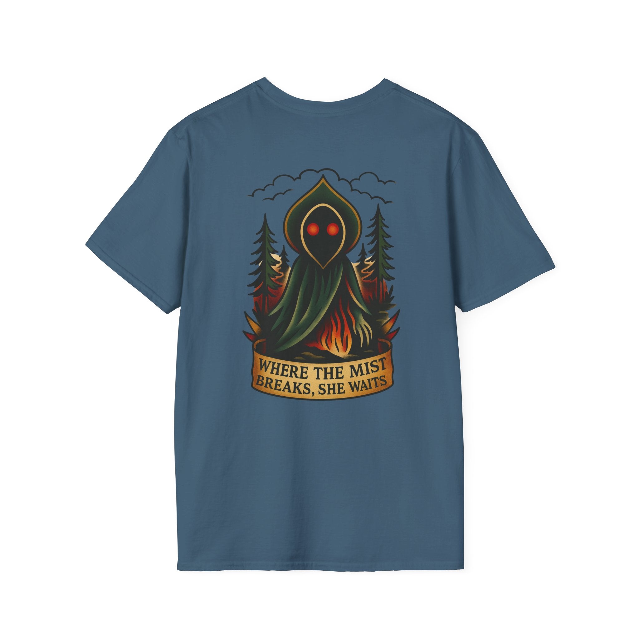 Flatwoods Monster Adventure Retro Graphic Tee | Cryptozoology Unisex Softstyle T-Shirt