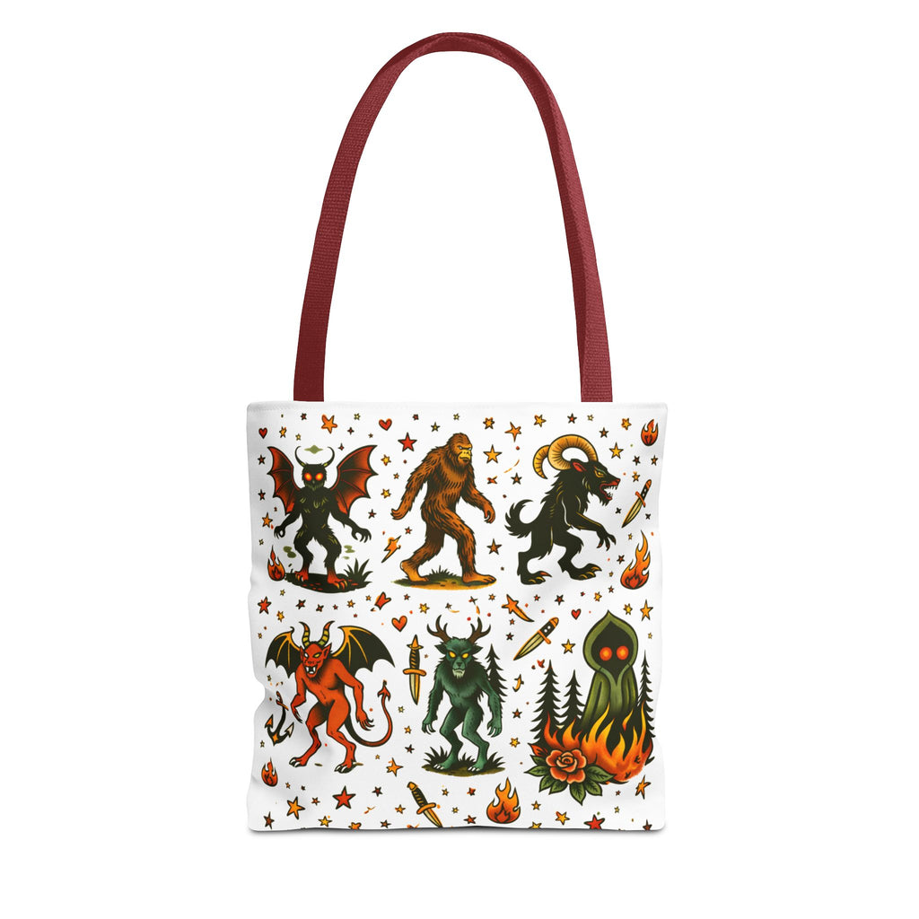 Vintage Cryptid Monsters Tote