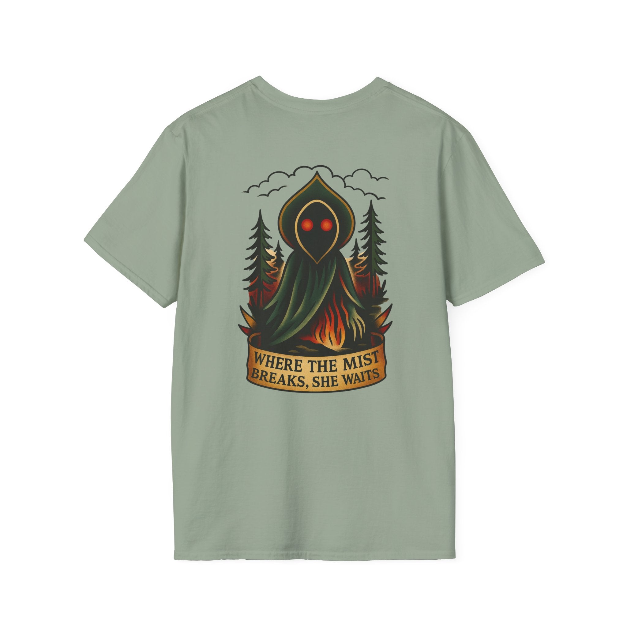 Flatwoods Monster Adventure Retro Graphic Tee | Cryptozoology Unisex Softstyle T-Shirt