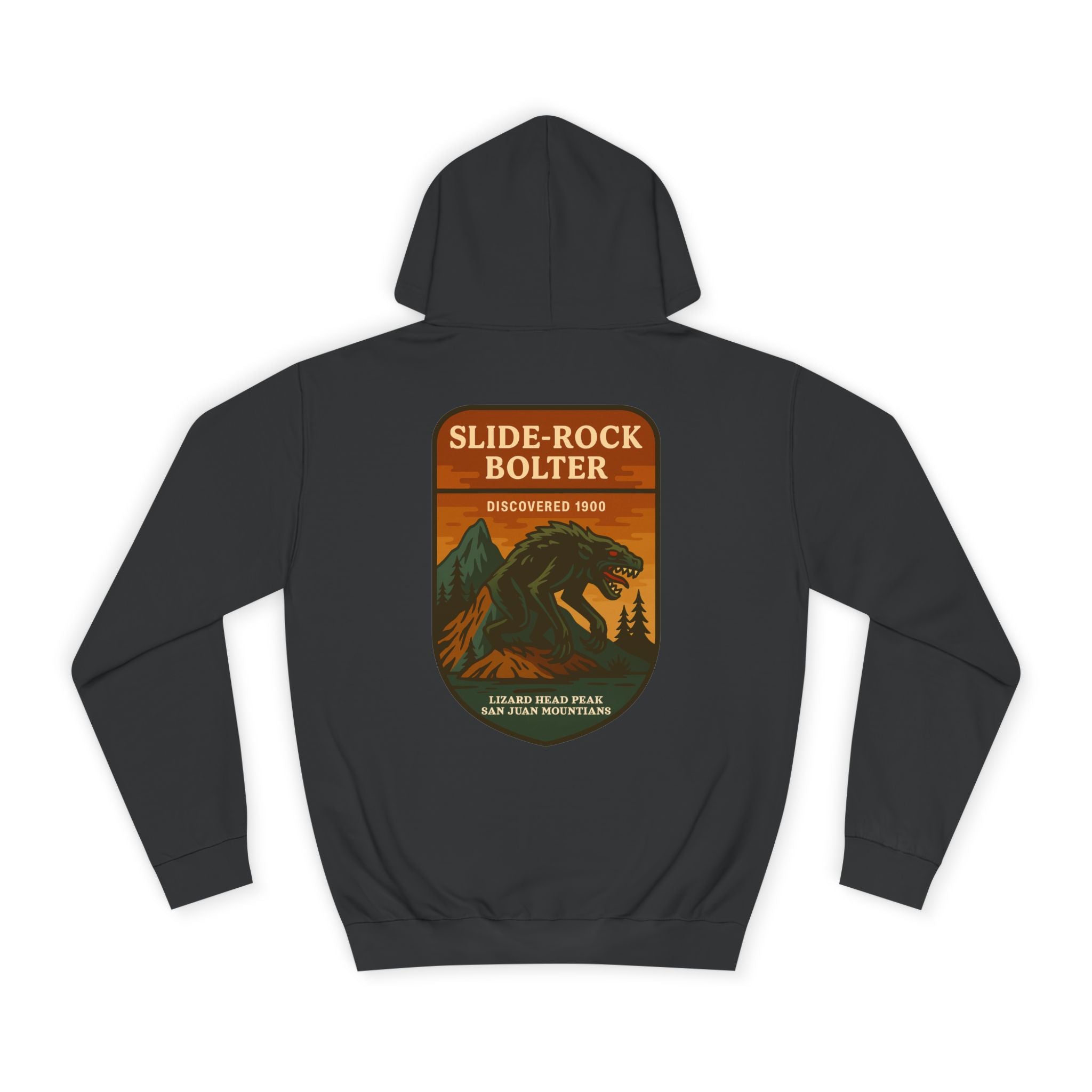 Slide-Rock Bolter Mountain Patch Hoodie | Retro National Park Style