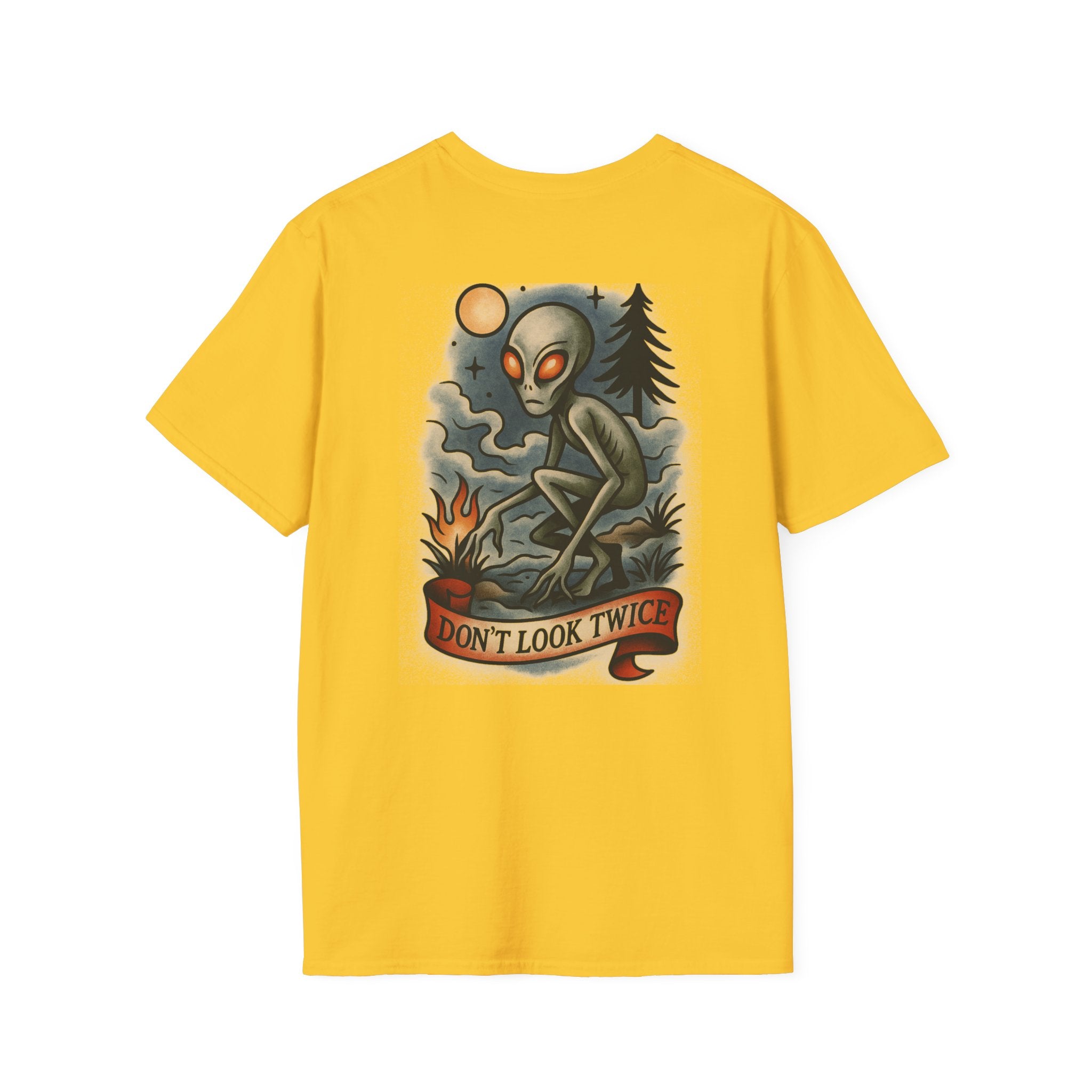 Dover Demon Adventure Retro Graphic Tee | Cryptozoology Unisex Softstyle T-Shirt