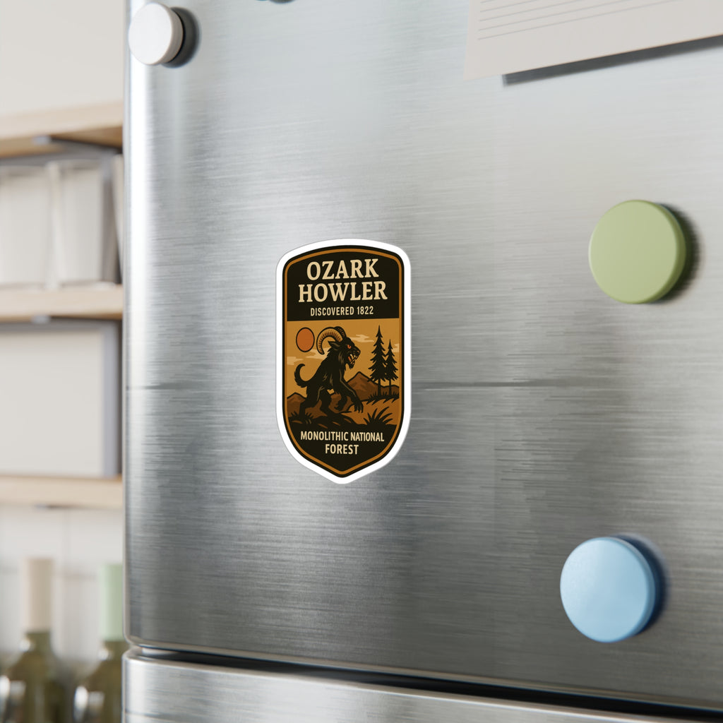 Ozark Howler Patch Logo Kiss-Cut Vinyl Decal | Monolithic National Forest