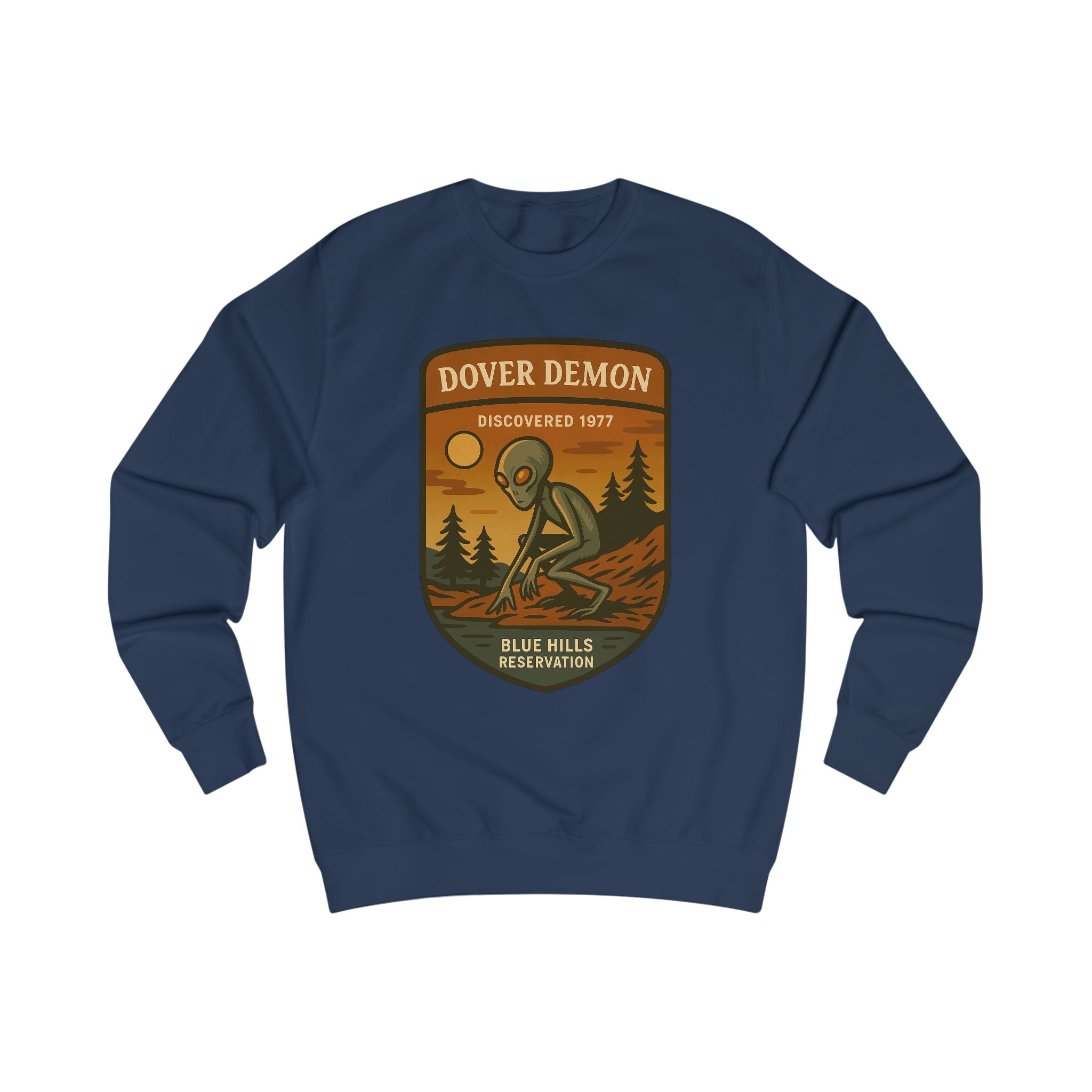 Dover Demon Adventure Sweatshirt | Retro National Park Cryptid