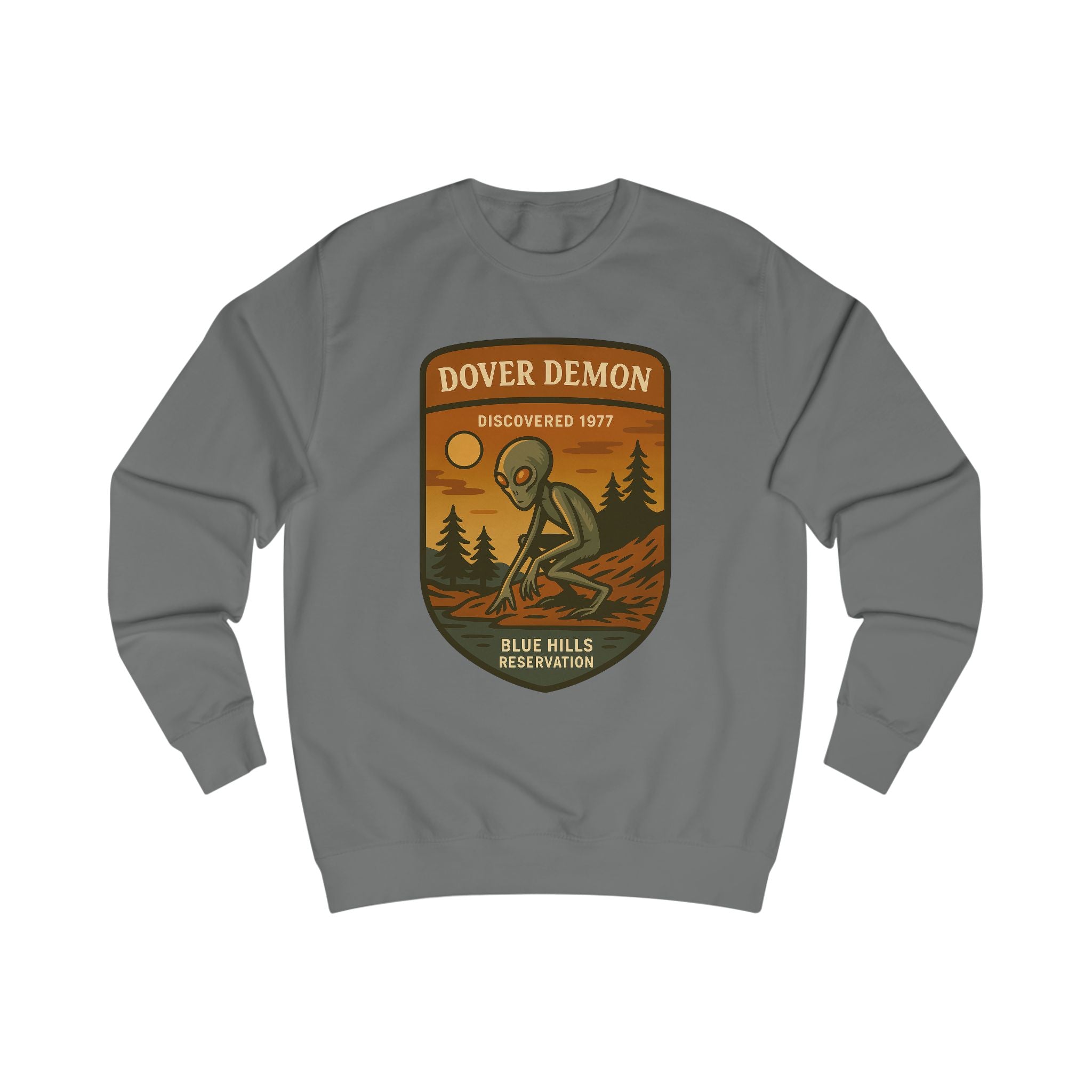Dover Demon Adventure Sweatshirt | Retro National Park Cryptid