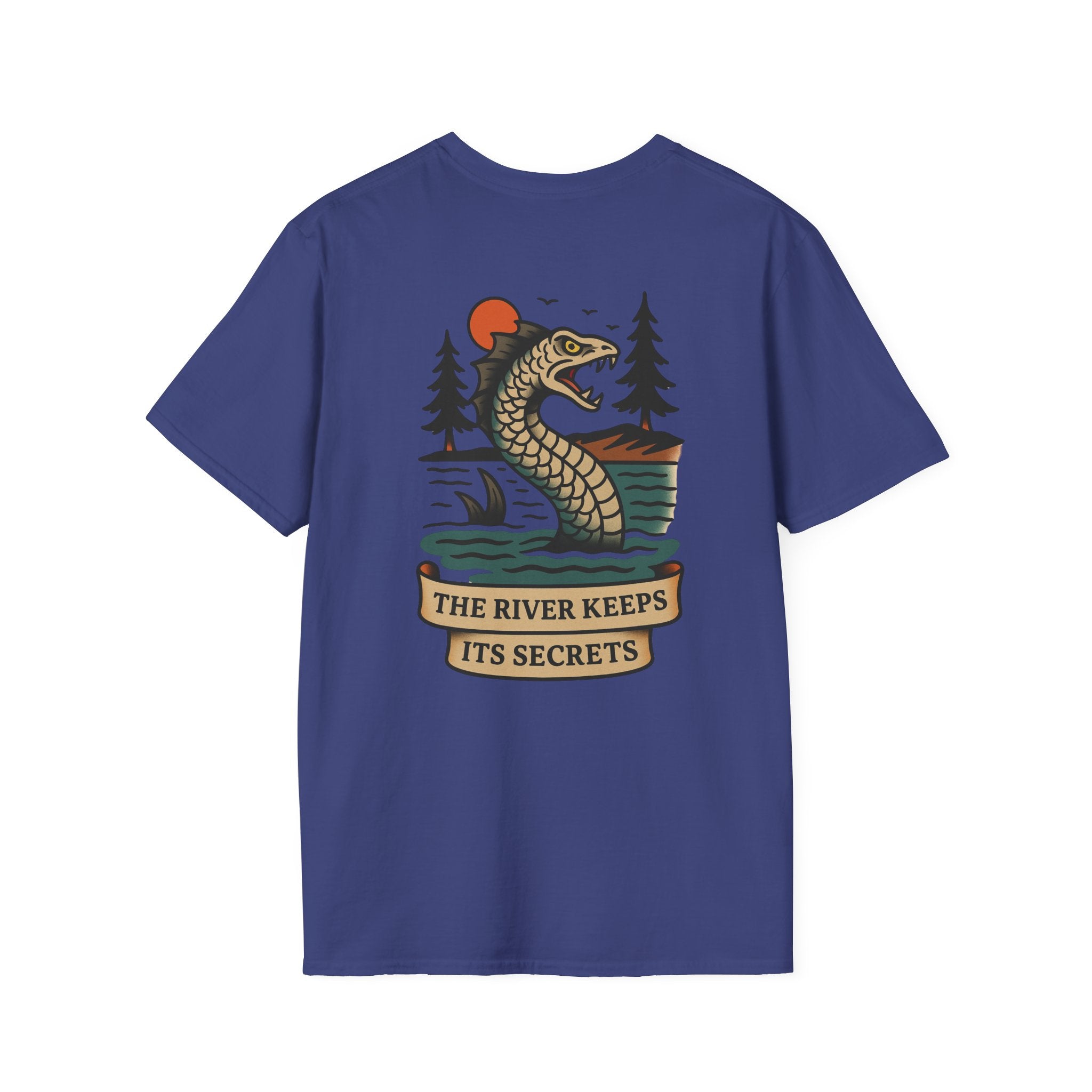 The White River Monster Adventure Retro Graphic Tee | Cryptozoology Unisex Softstyle T-Shirt