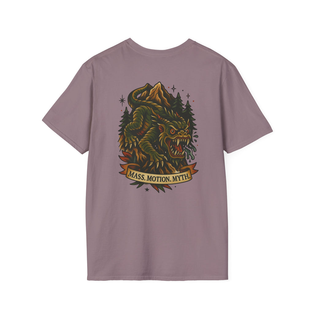 Slide-Rock Bolter Mountain Adventure Retro Graphic Tee | Cryptozoology Unisex Softstyle T-Shirt