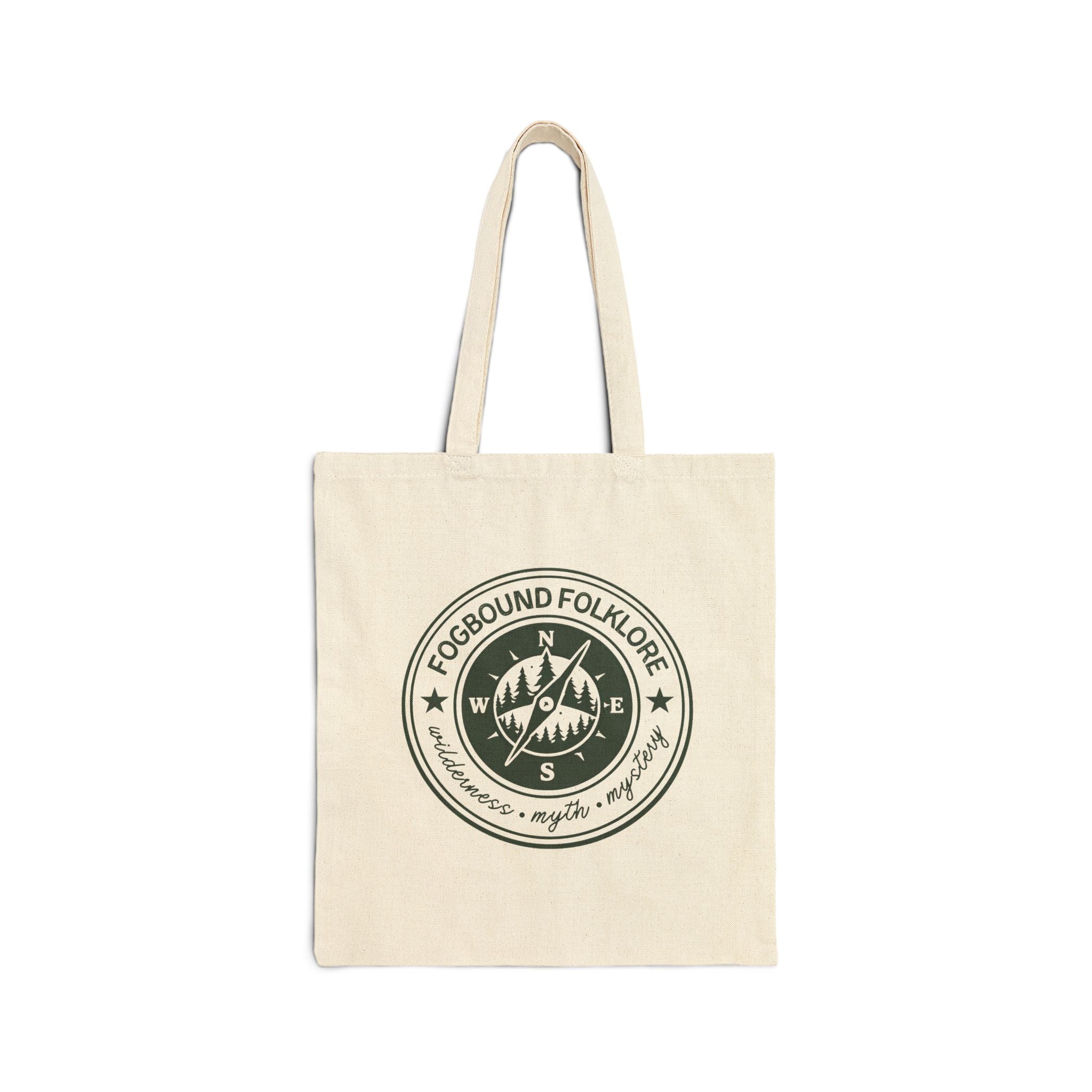 Fogbound Folklore Compass Logo Canvas Tote Bag