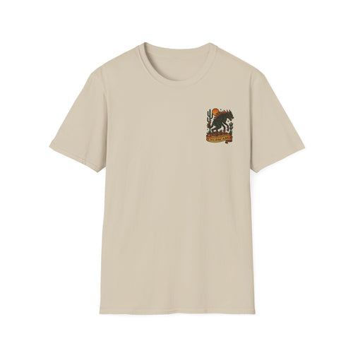 Chupacabra Adventure Retro Graphic Tee | Cryptozoology Unisex Softstyle T-Shirt