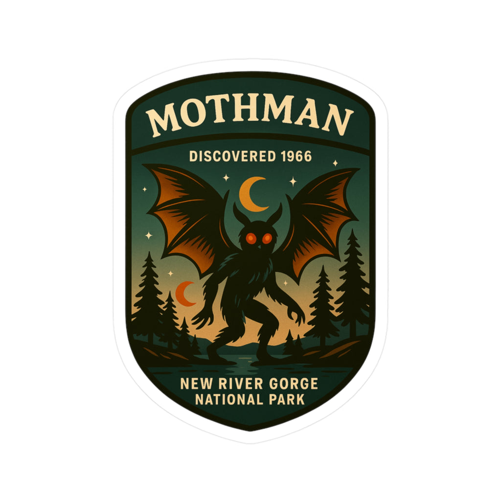 Mothman National Park Patch Sticker | Kiss-Cut Vinyl Decal