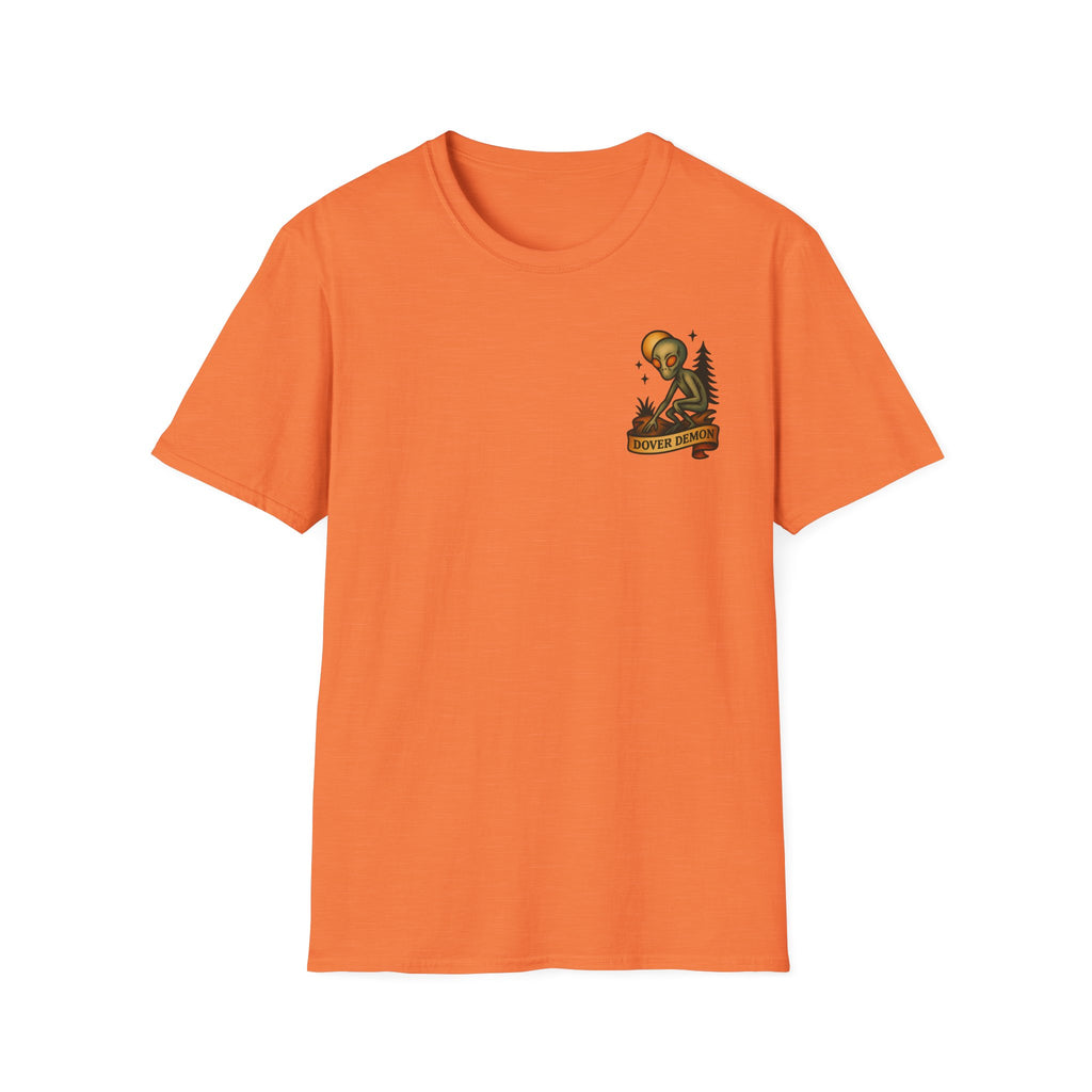 Dover Demon Adventure Retro Graphic Tee | Cryptozoology Unisex Softstyle T-Shirt