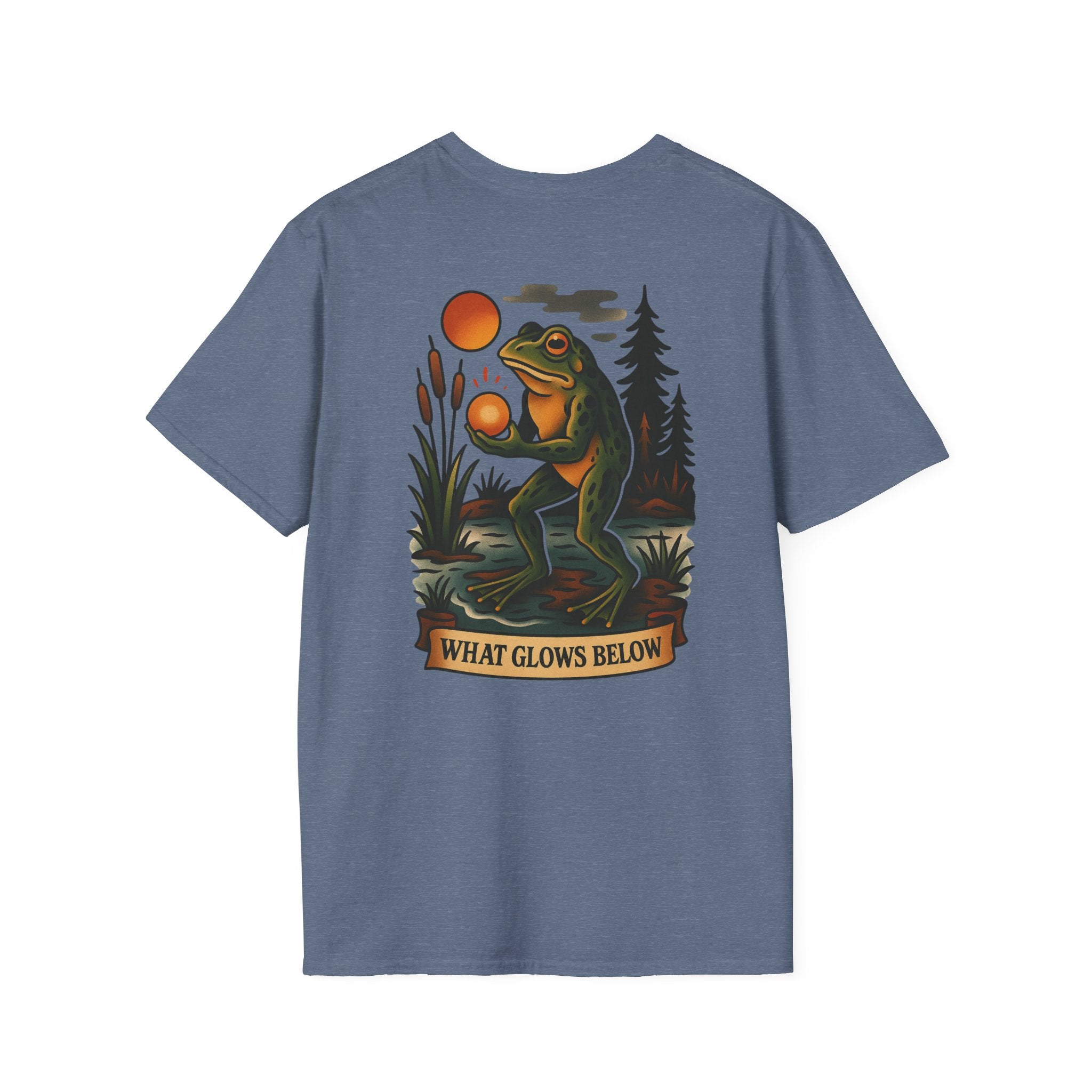Loveland Frogman Adventure Retro Graphic Tee | Cryptozoology Unisex Softstyle T-Shirt