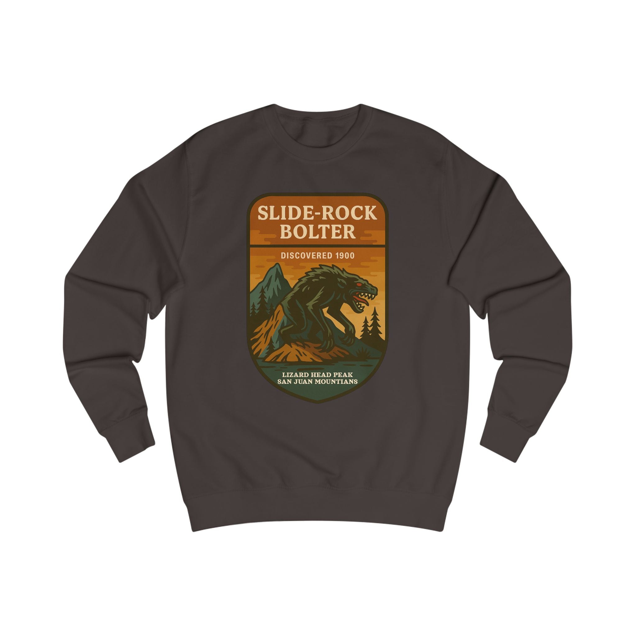 Slide Rock Bolter Mountain Adventure Unisex Sweatshirt | Retro National Park Style