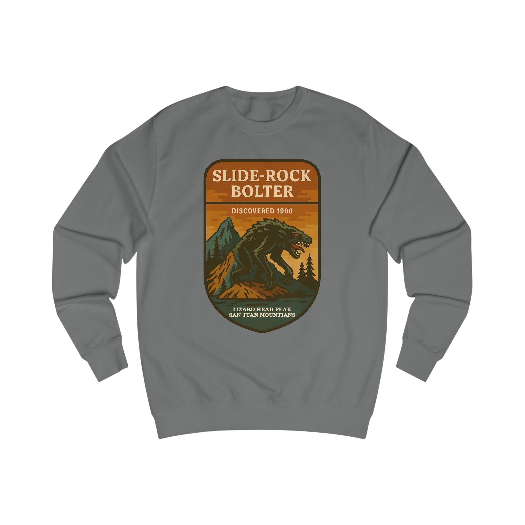 Slide Rock Bolter Mountain Adventure Unisex Sweatshirt | Retro National Park Style