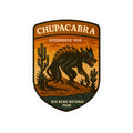 Chupacabra Badge Kiss-Cut Vinyl Decal | Mythic Creature Sticker