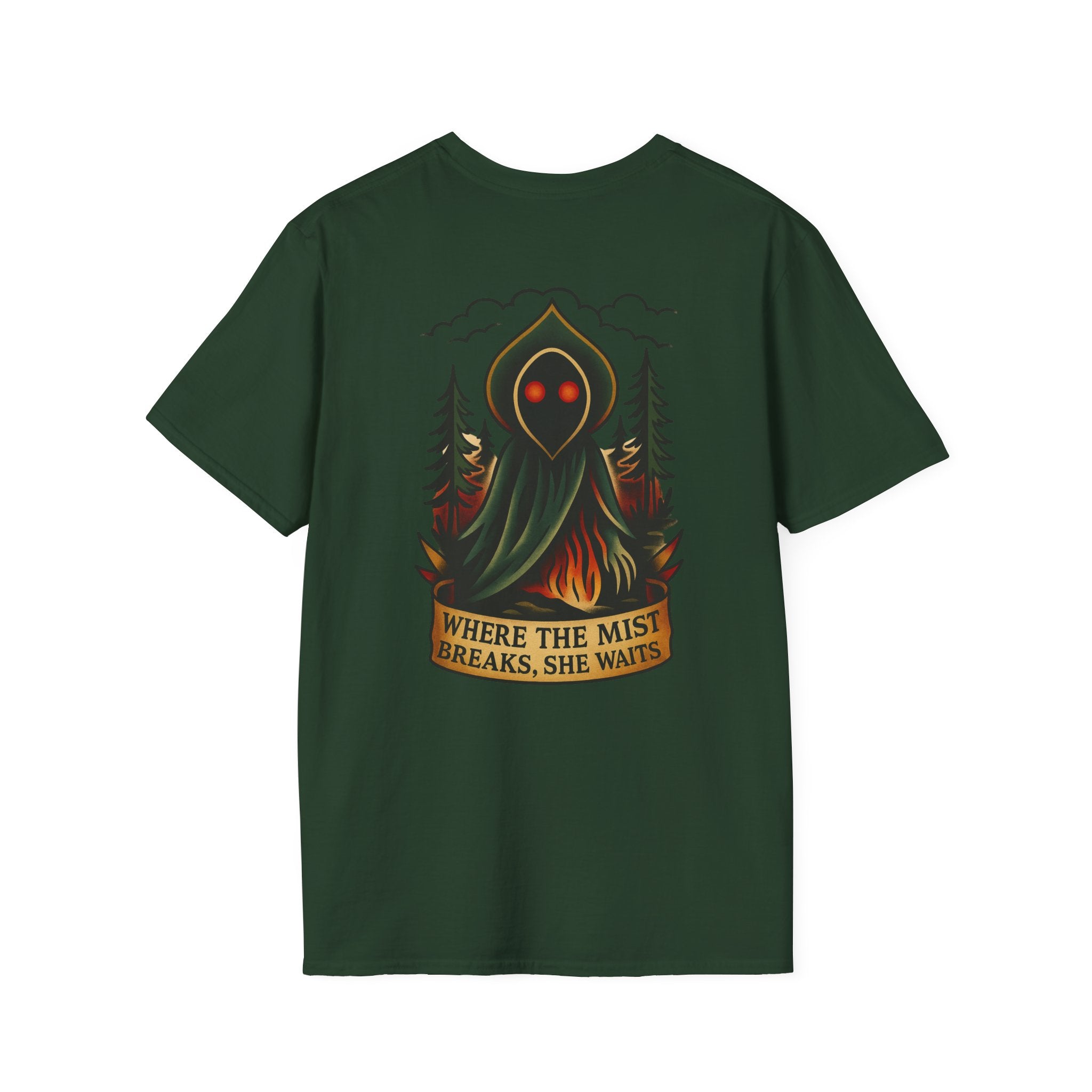 Flatwoods Monster Adventure Retro Graphic Tee | Cryptozoology Unisex Softstyle T-Shirt