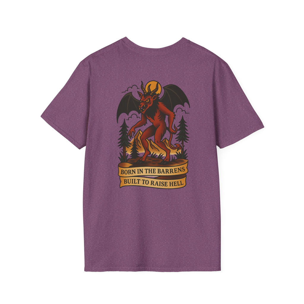 Jersey Devil Adventure Retro Graphic Tee | Cryptozoology Unisex Softstyle T-Shirt