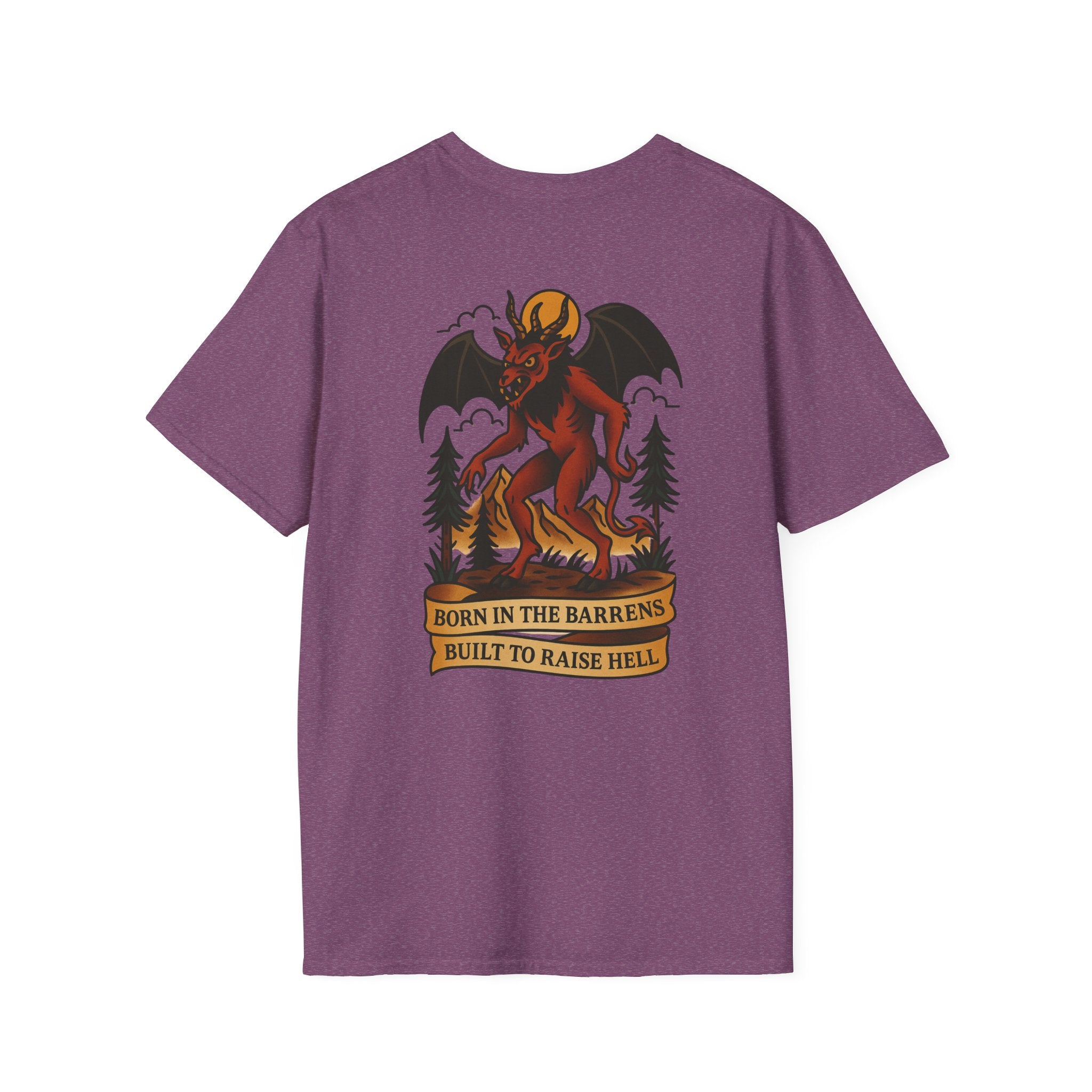 Jersey Devil Adventure Retro Graphic Tee | Cryptozoology Unisex Softstyle T-Shirt