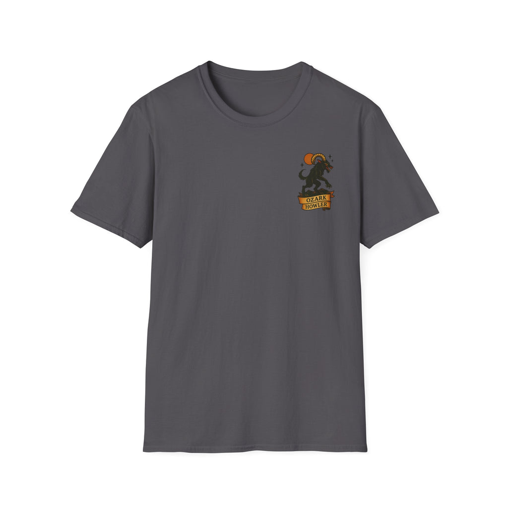 Ozark Howler Adventure Retro Graphic Tee | Cryptozoology Unisex Softstyle T-Shirt