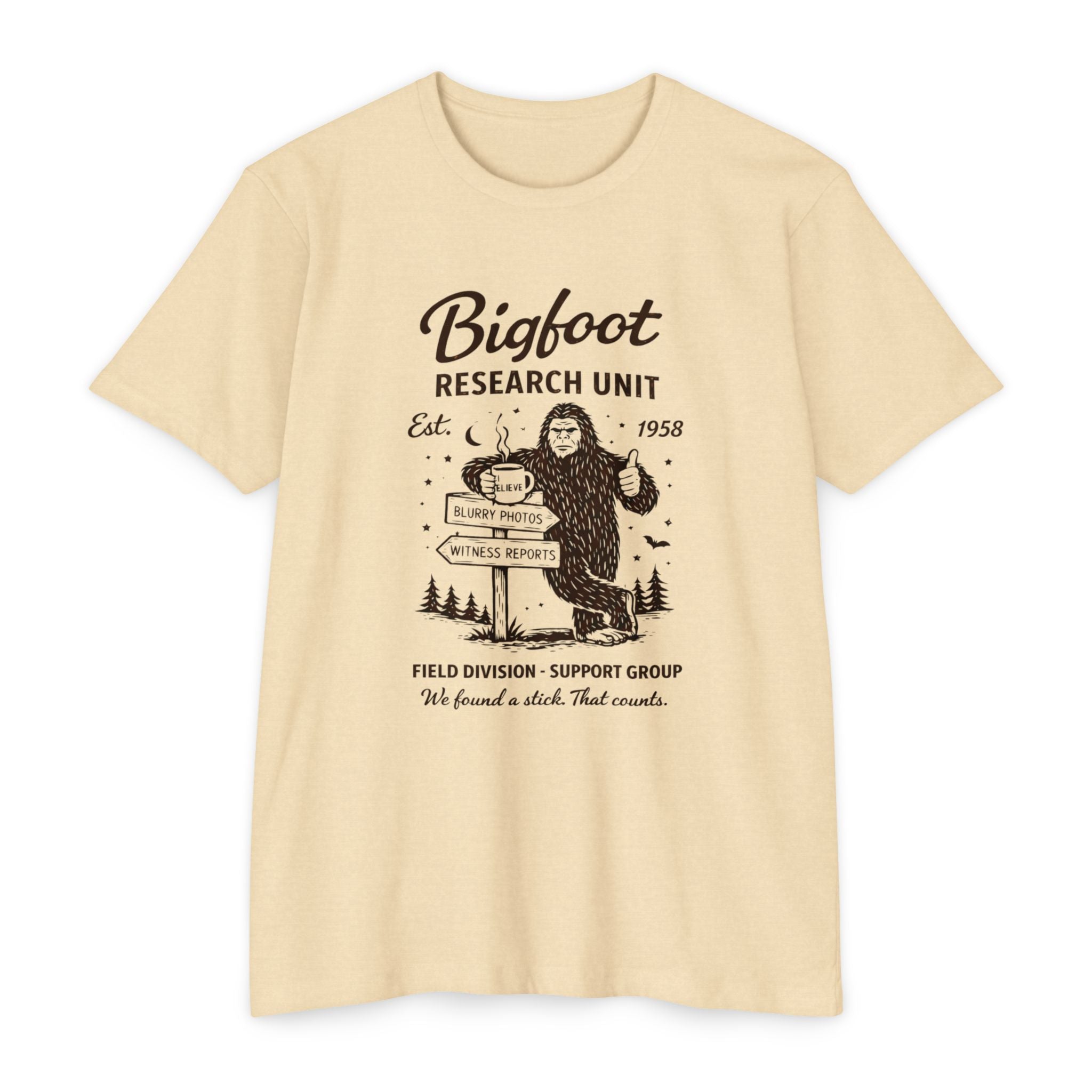 Bigfoot Research Unit T-Shirt : Vintage Sasquatch Field Division Tee
